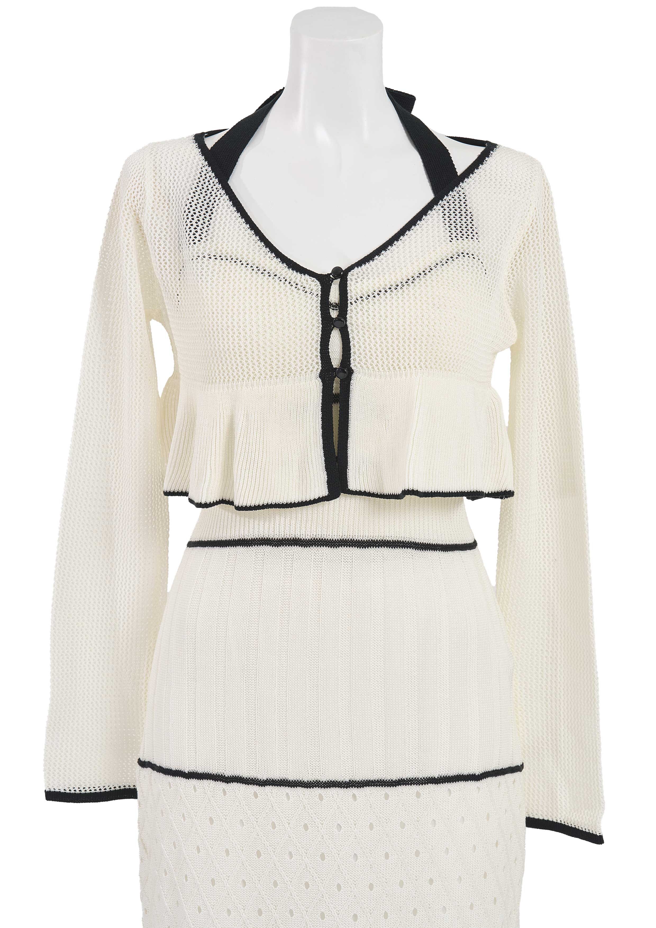 【JOUR by Crayme,】Crochet Knit Dress Set