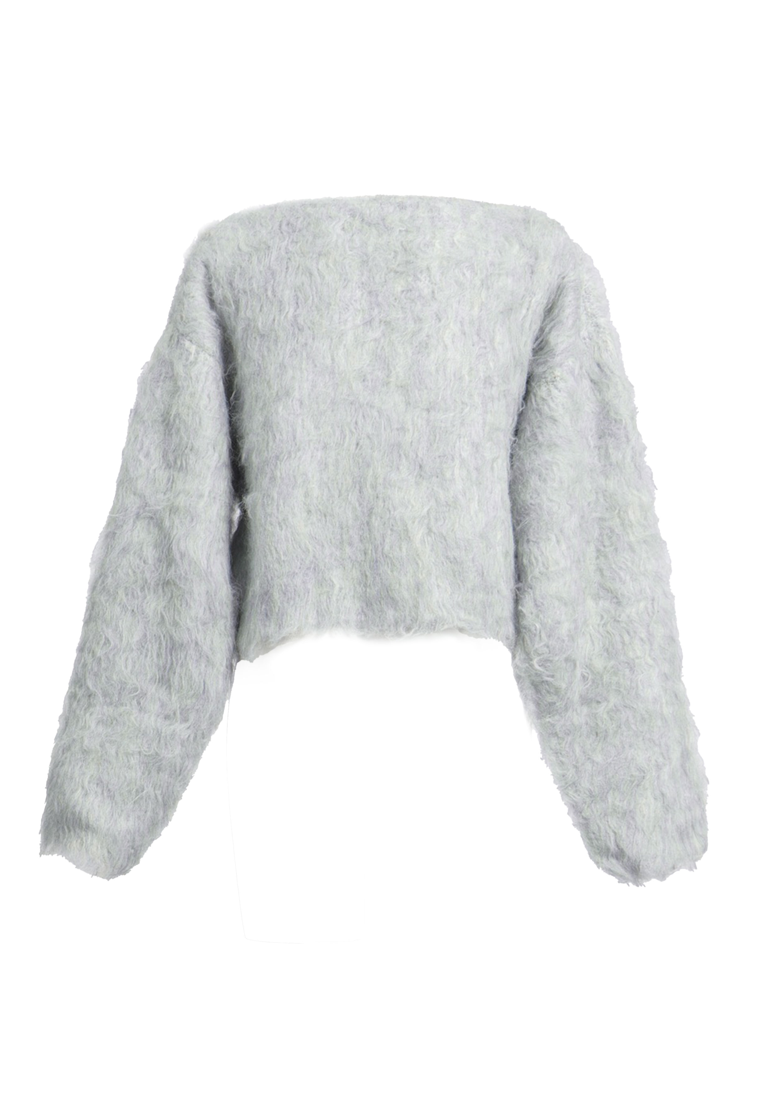 Scallop Shaggy Knit Cardigan