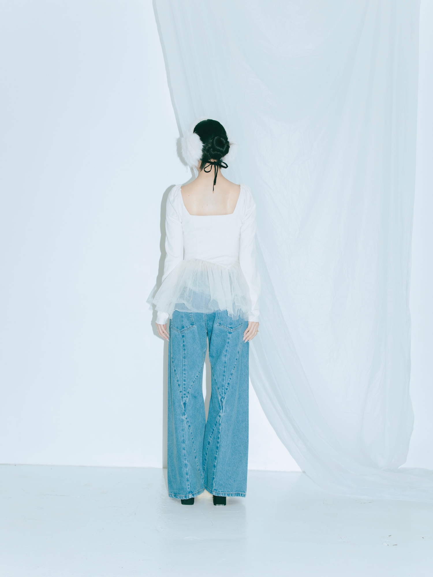 Stitch Line Denim Pants