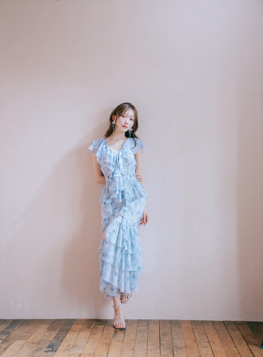 Watercolor Ruffle Dress