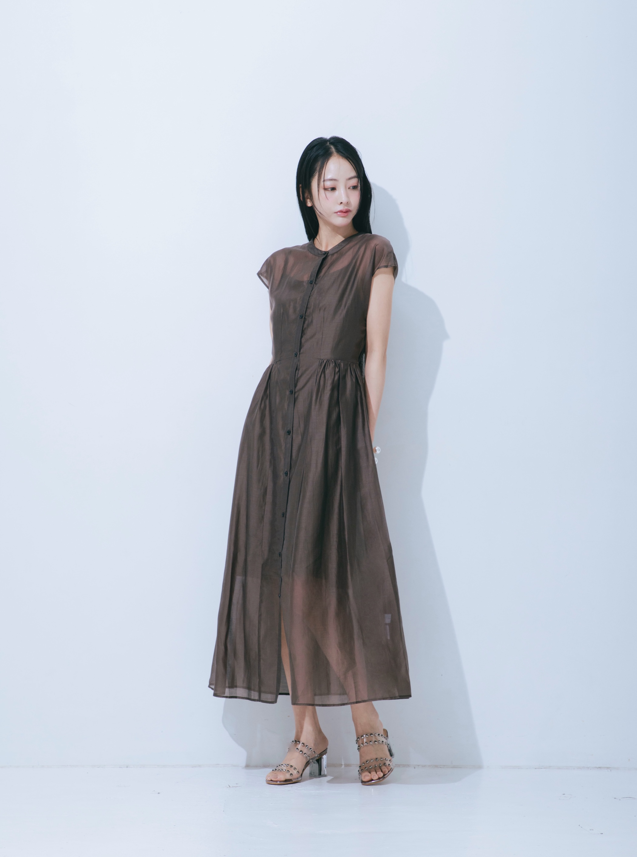 【JOUR by Crayme,】Airy Cool Sheer Dress
