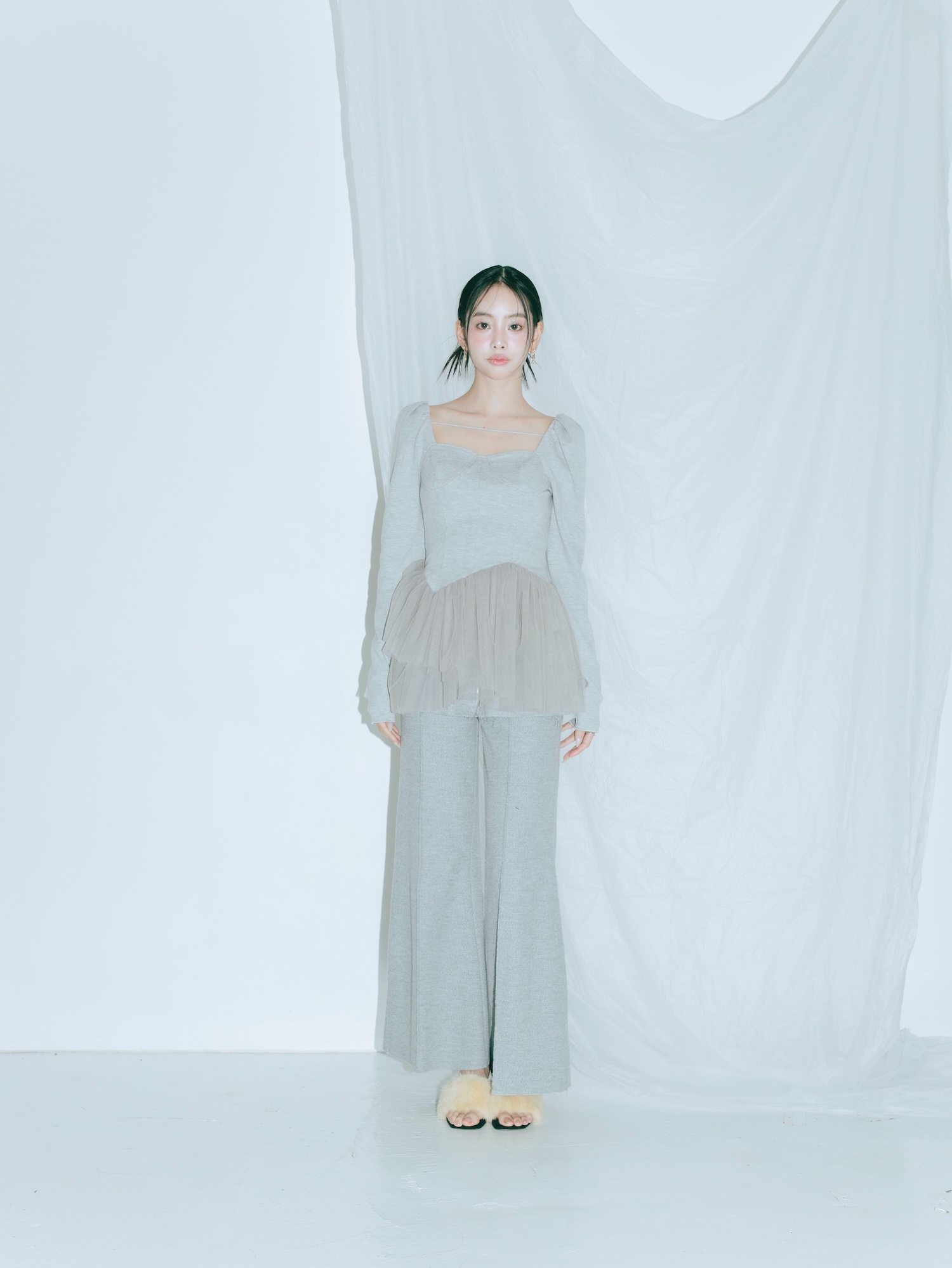 2way Skirt Layered Pants