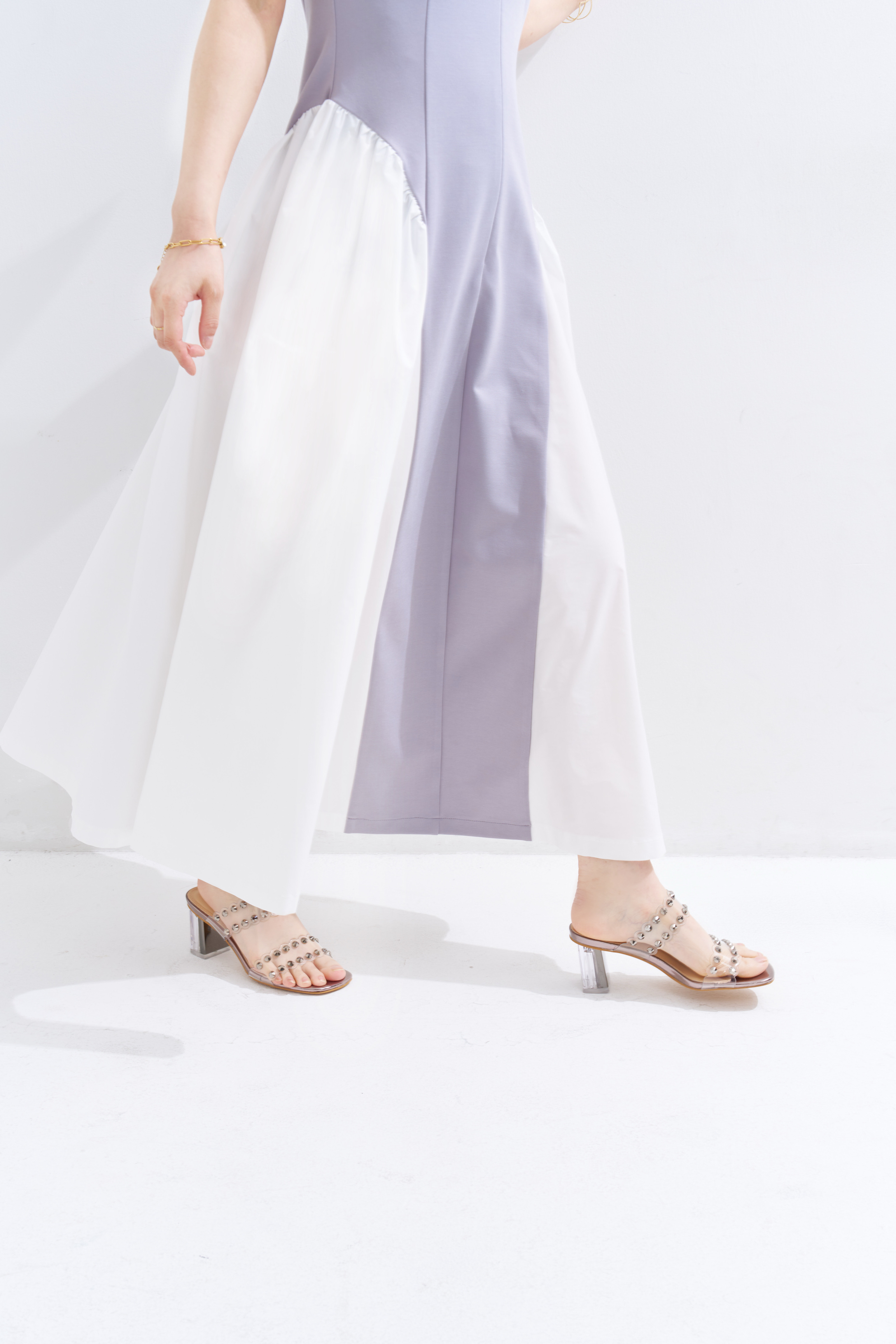 【JOUR by Crayme,】Ribbon Collar Dual Dress