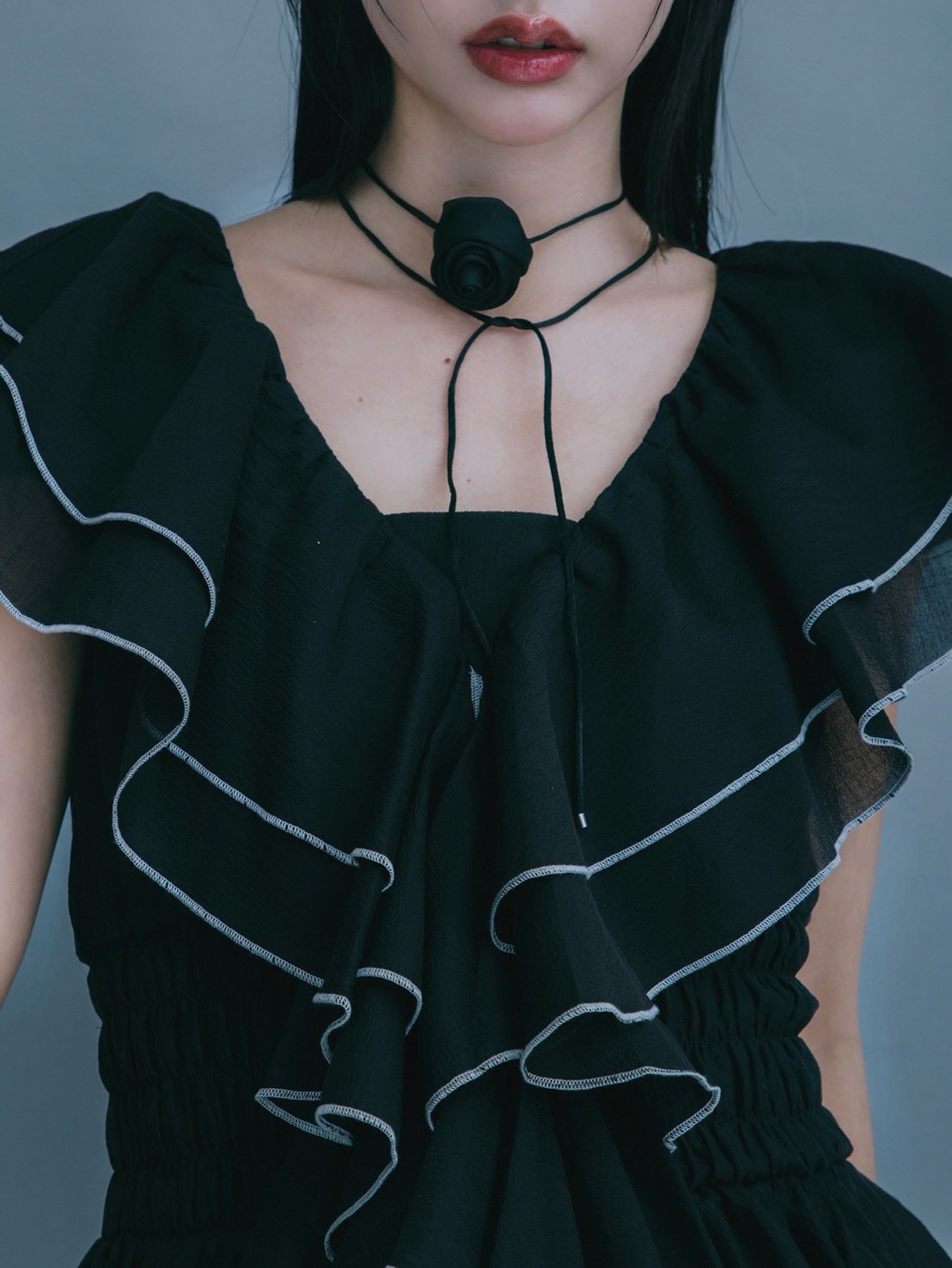 Rose Ribbon Choker