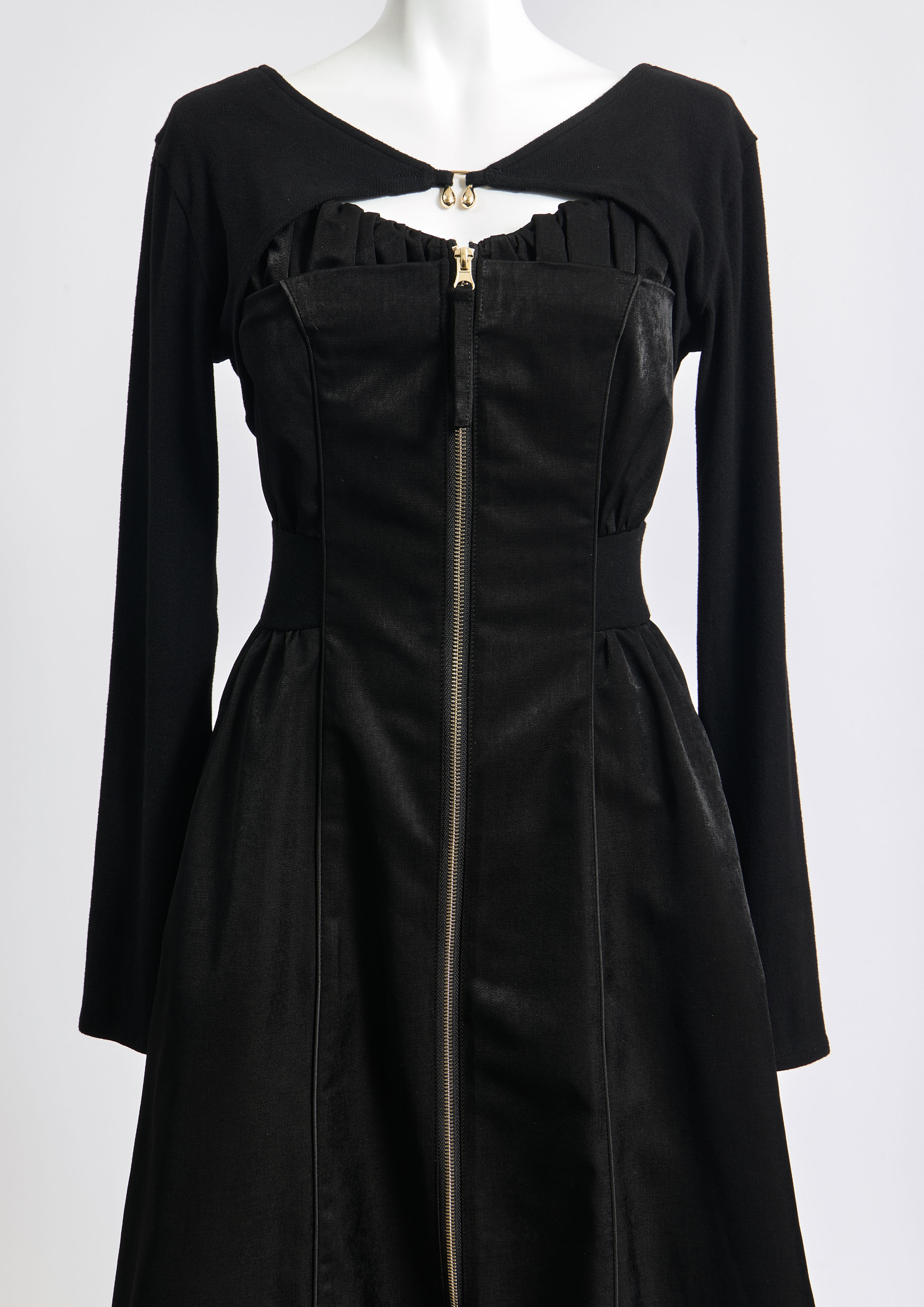 【JOUR by Crayme,】Front Zip Line Dress Set
