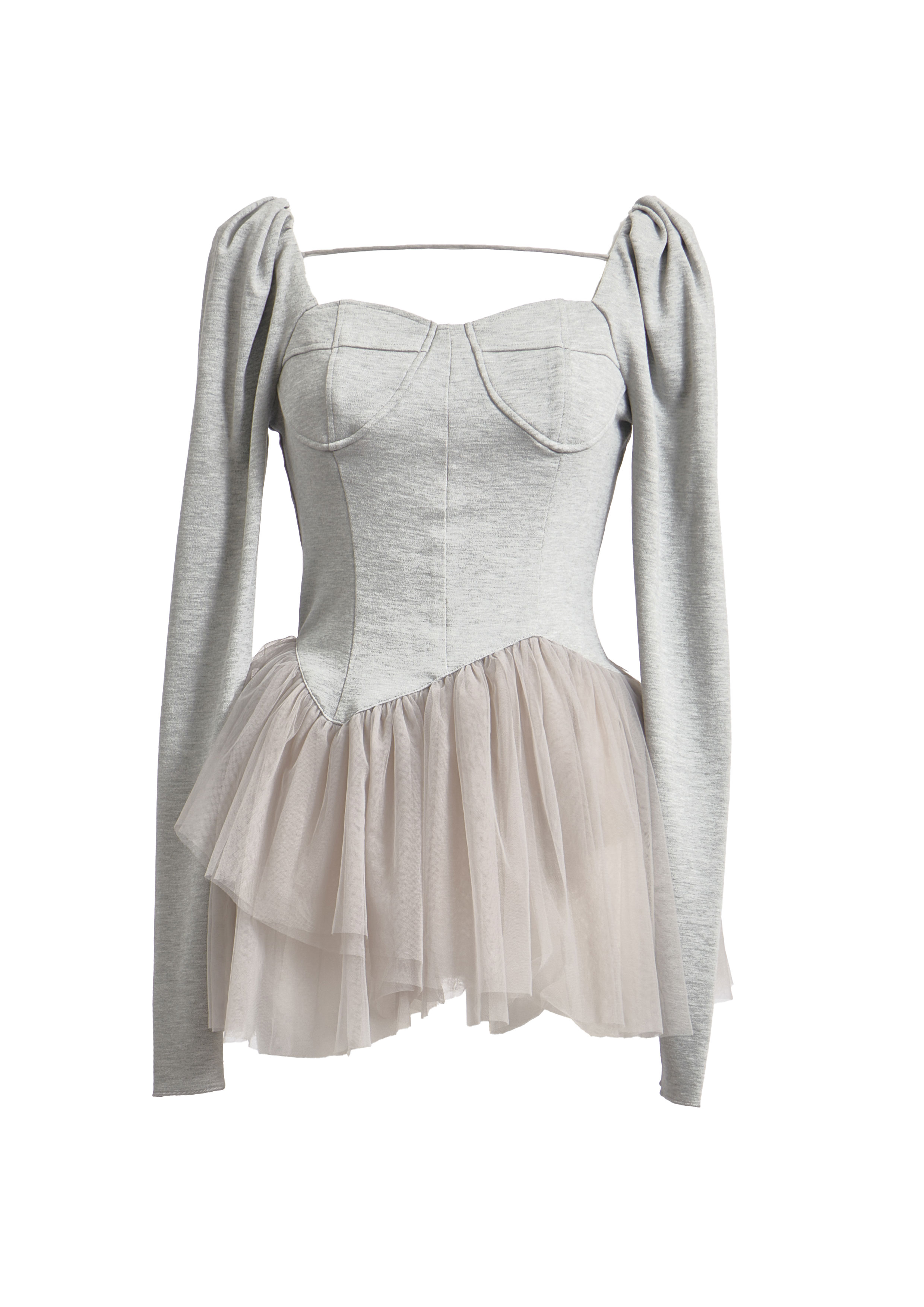 Peplum Tulle Bustier Tops