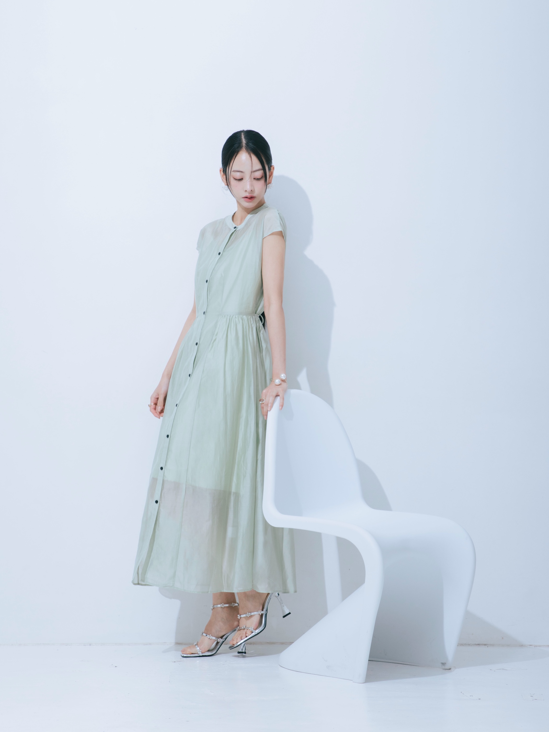 【JOUR by Crayme,】Airy Cool Sheer Dress