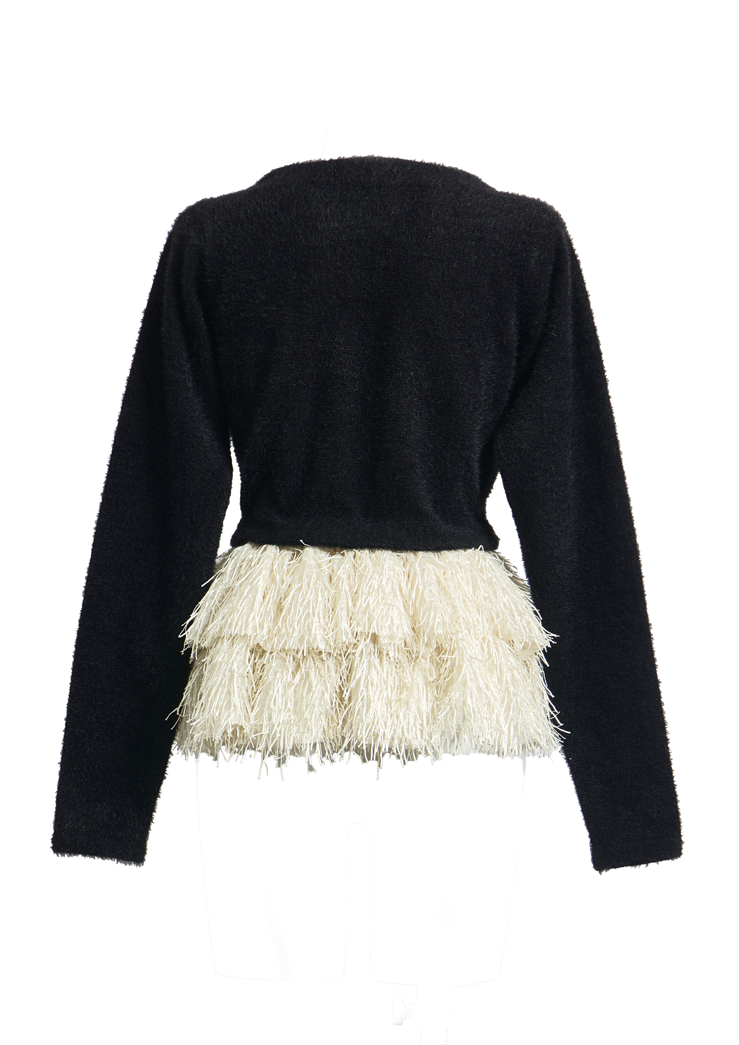 【JOUR by Crayme,】Fringe Peplum Cardigan