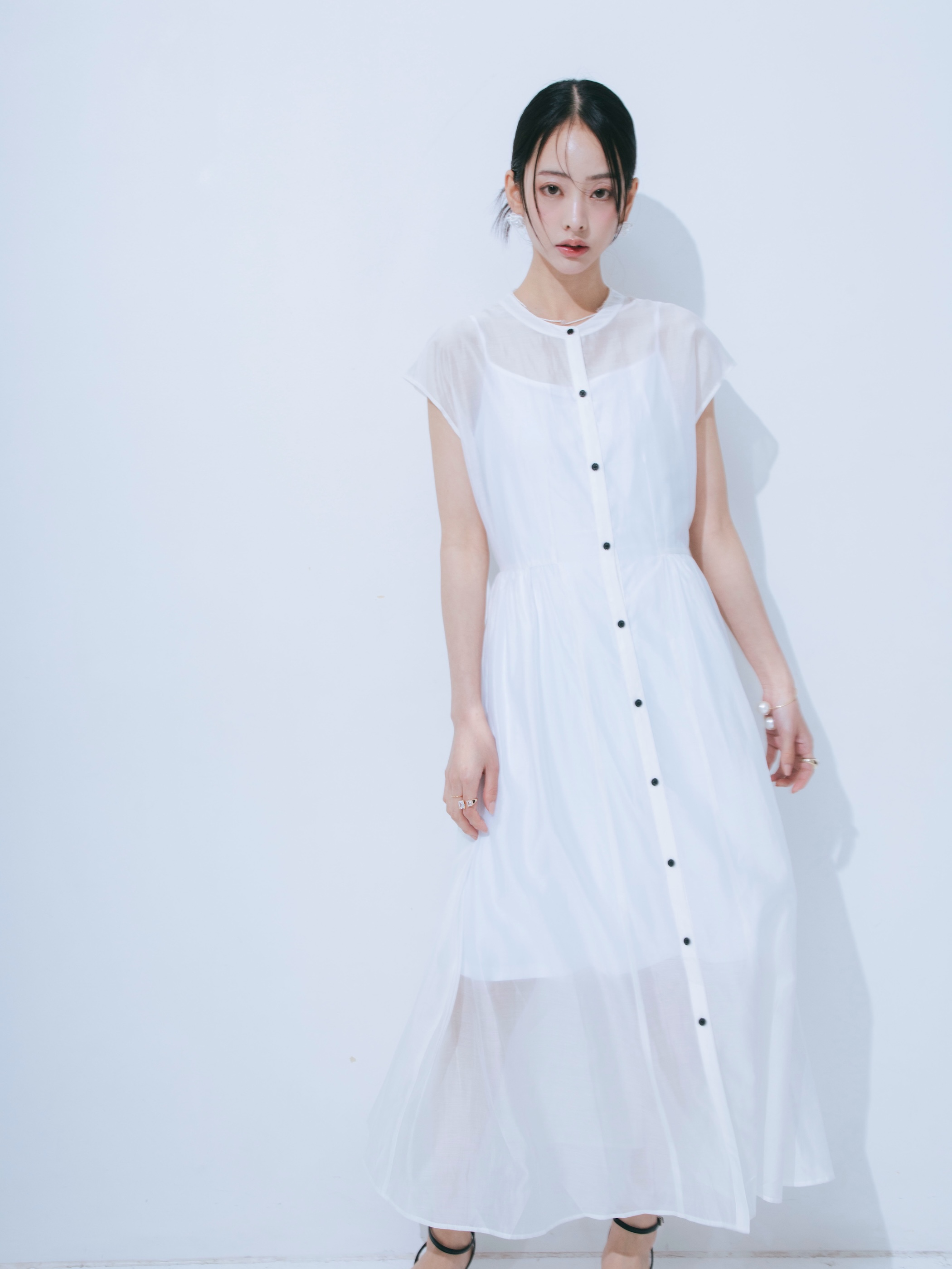 【JOUR by Crayme,】Airy Cool Sheer Dress