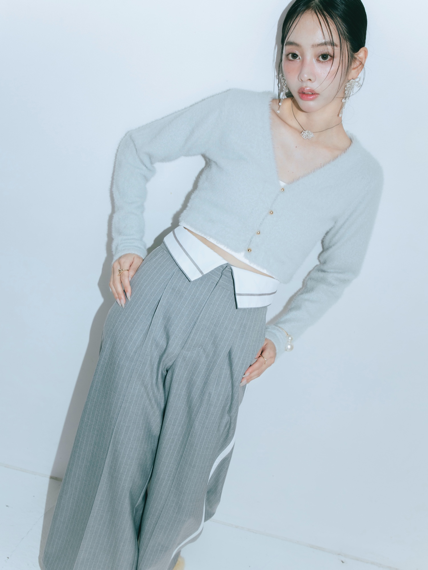 【JOUR by Crayme,】Fringe Peplum Cardigan