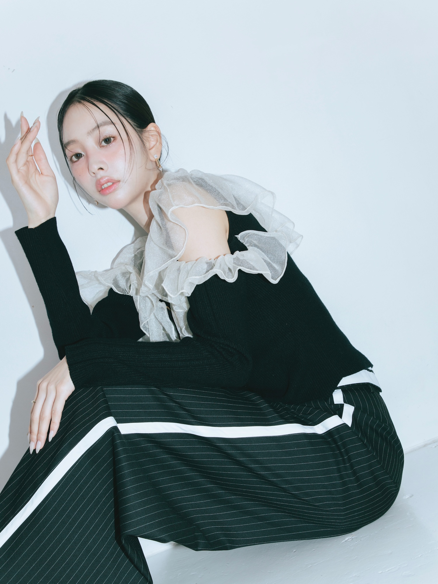 【JOUR by Crayme,】Flap Line Wide Pants