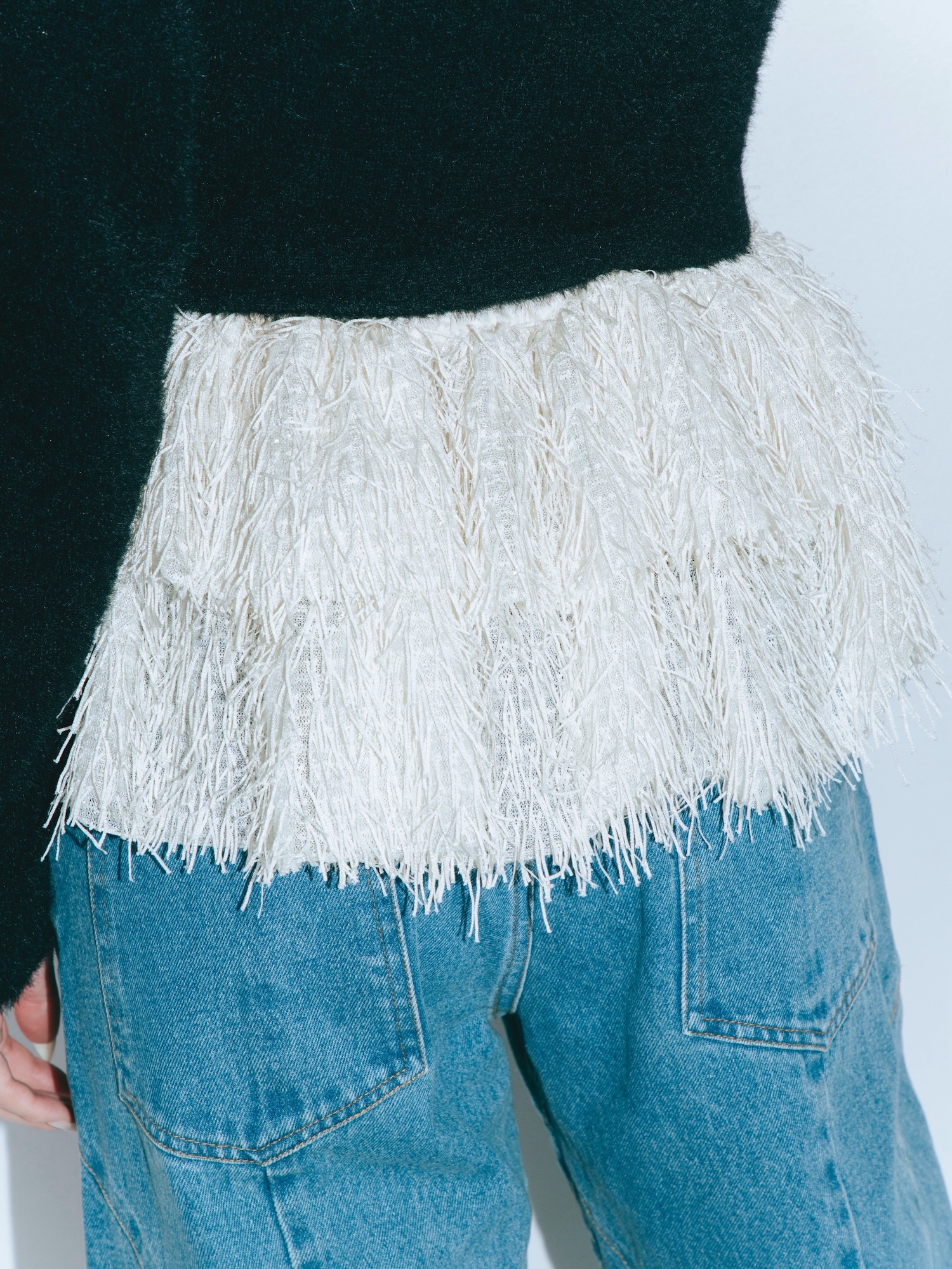 【JOUR by Crayme,】Fringe Peplum Cardigan