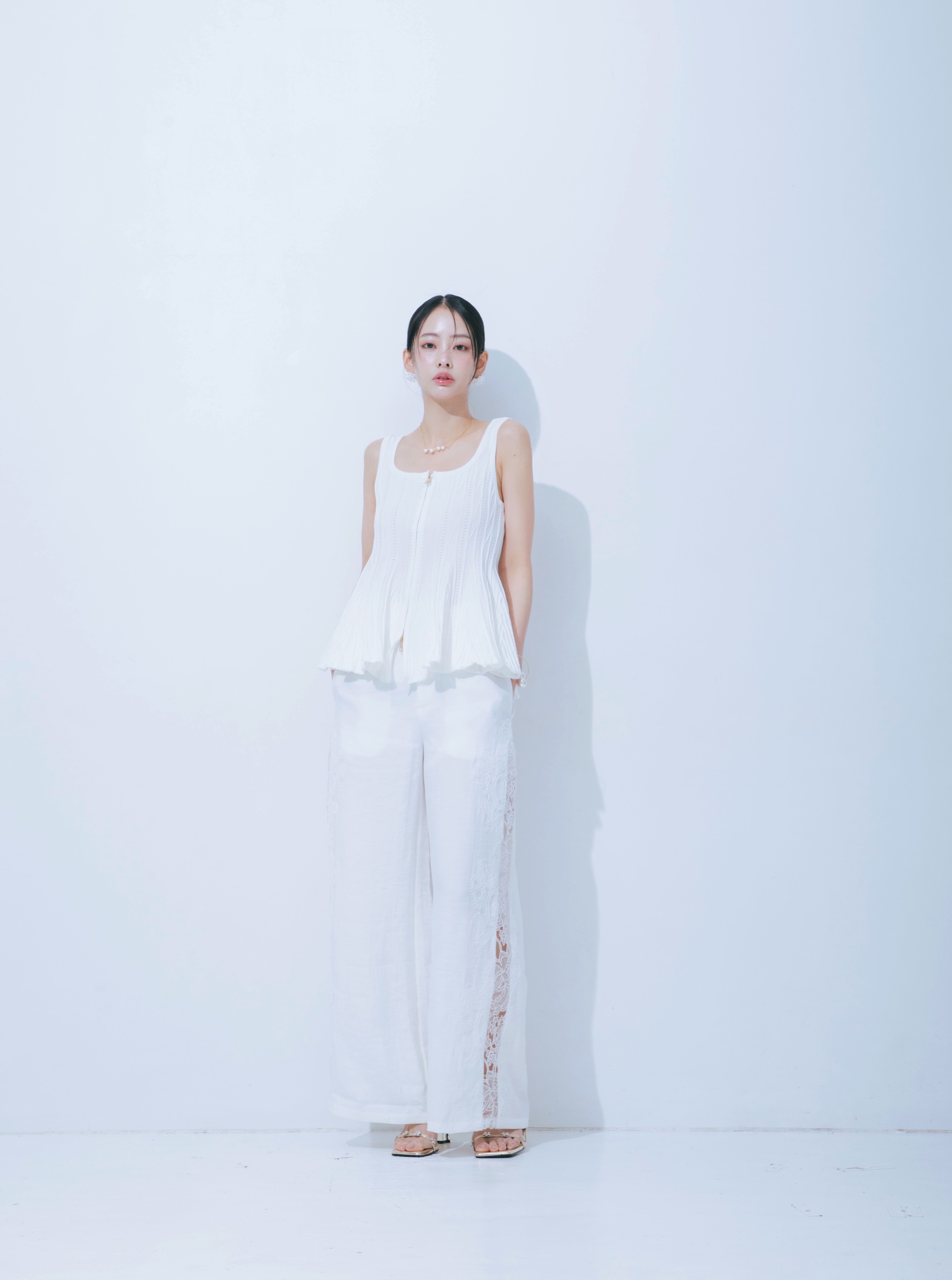 【JOUR by Crayme,】Emboss Peplum Knit