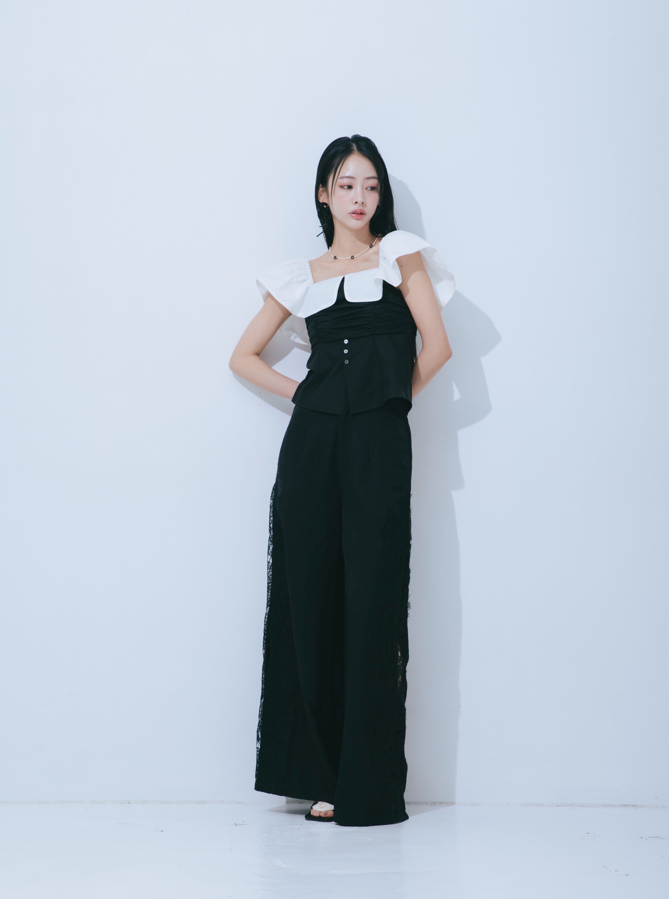 【JOUR by Crayme,】Side Lace Pants