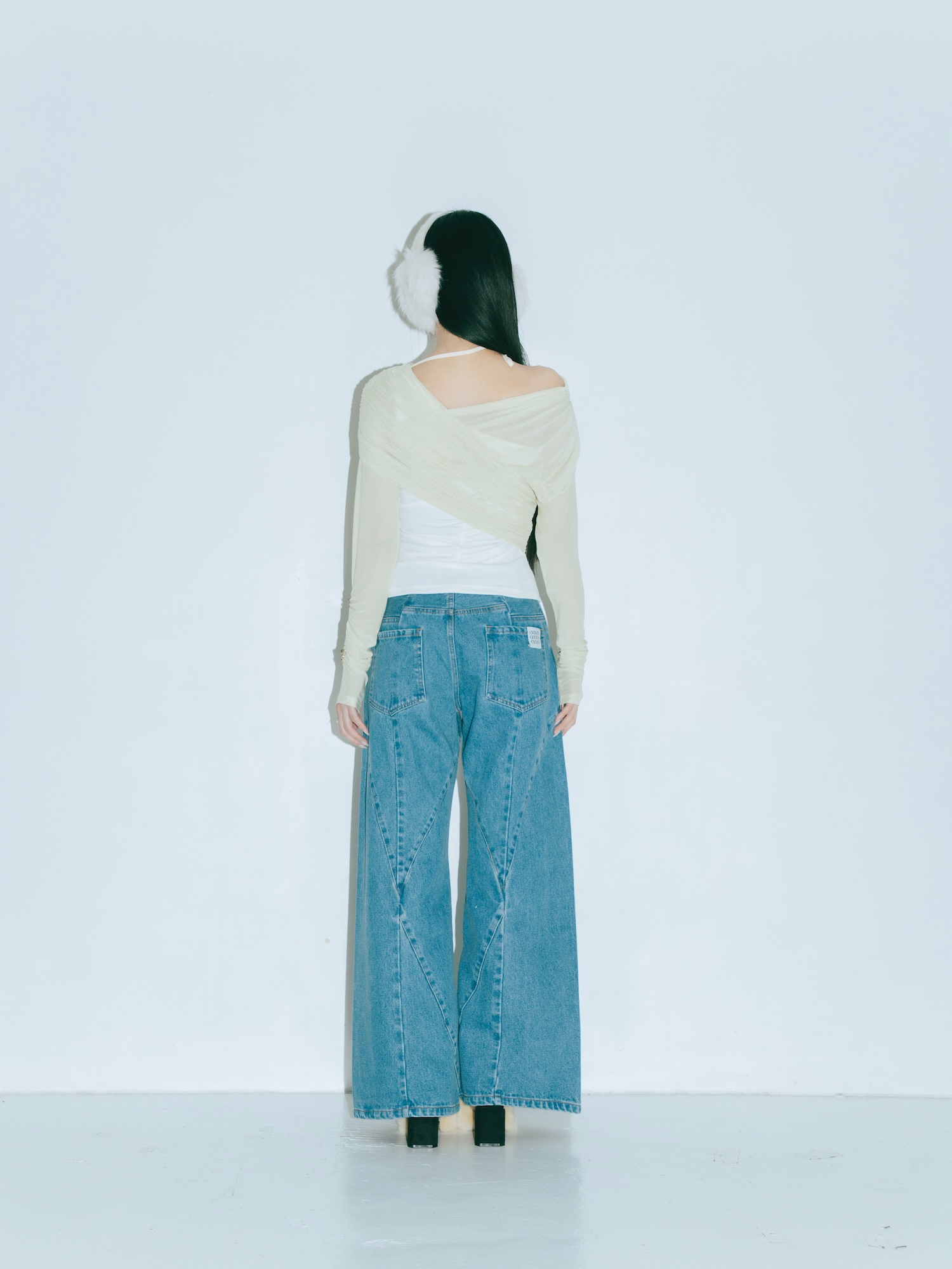 Stitch Line Denim Pants
