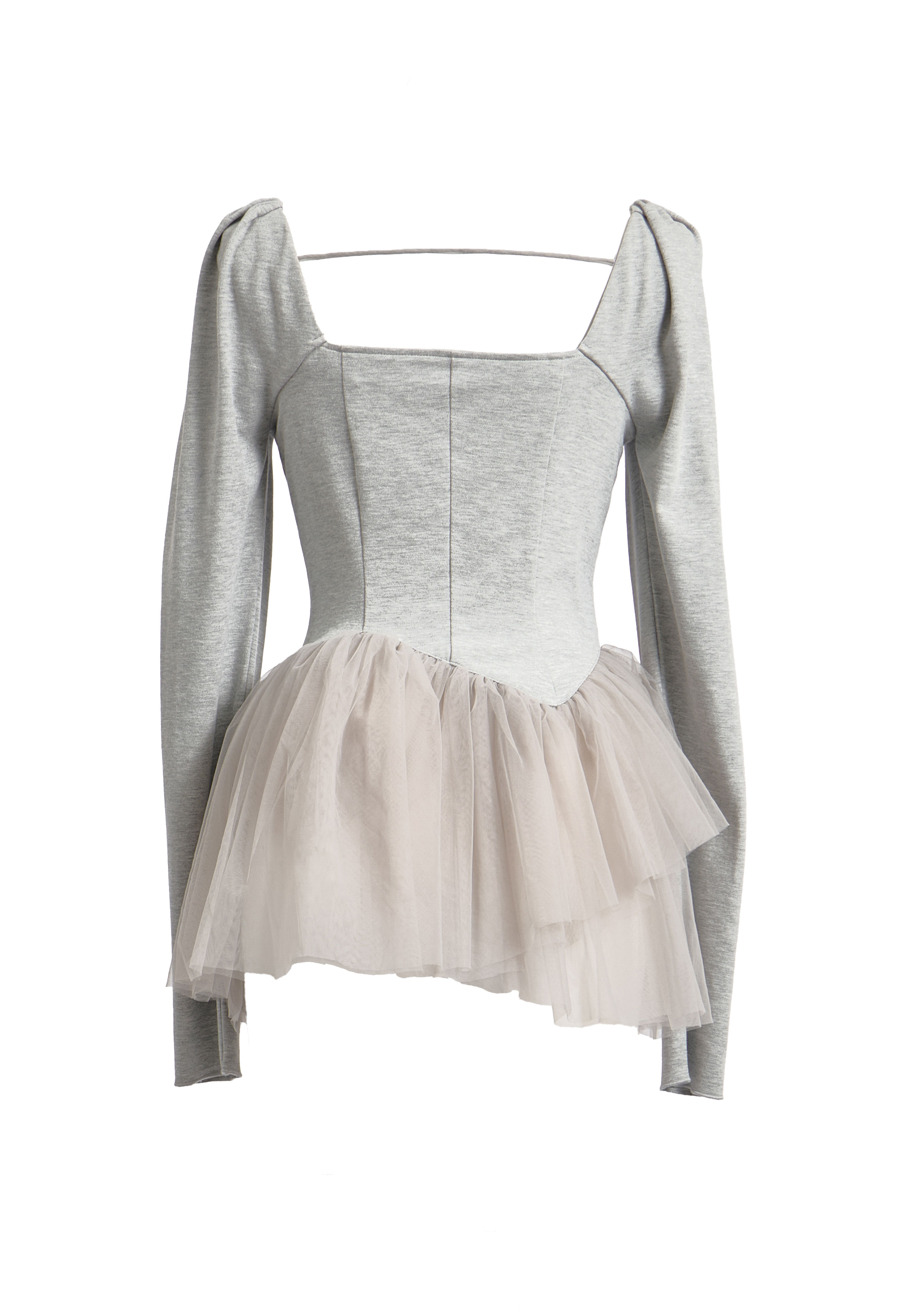 Peplum Tulle Bustier Tops