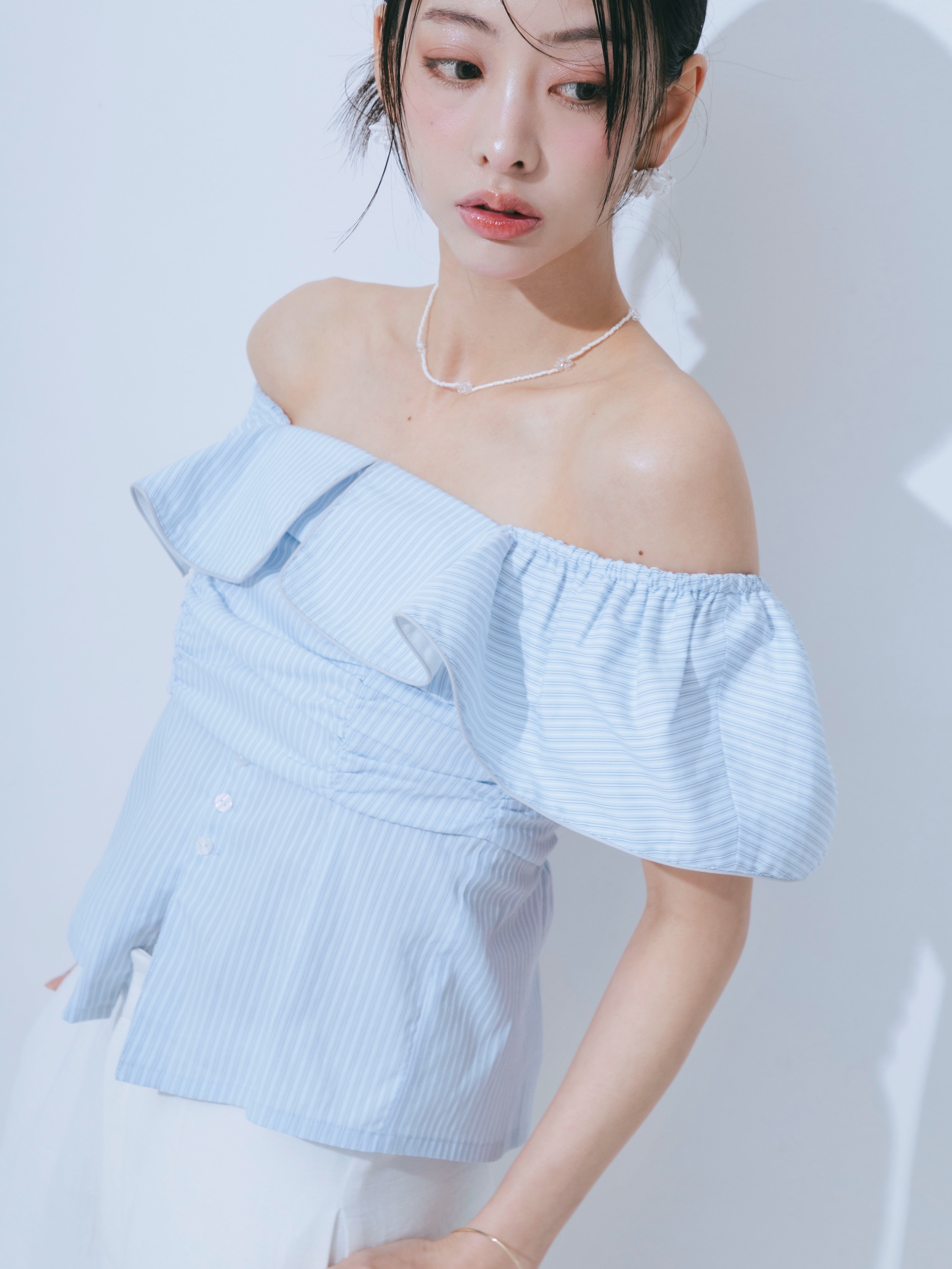 【JOUR by Crayme,】2way Frill Shirt Tops