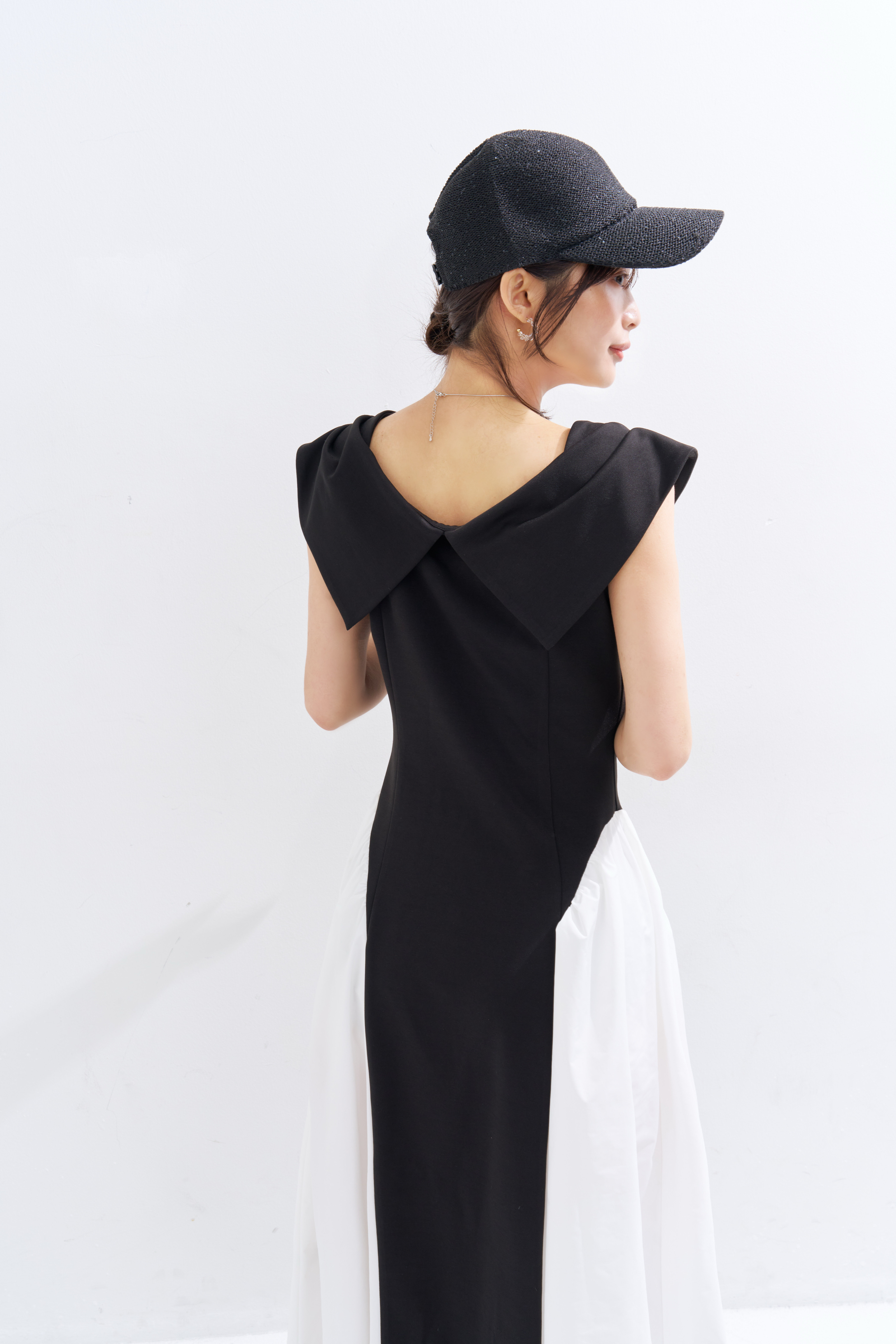 【JOUR by Crayme,】Ribbon Collar Dual Dress