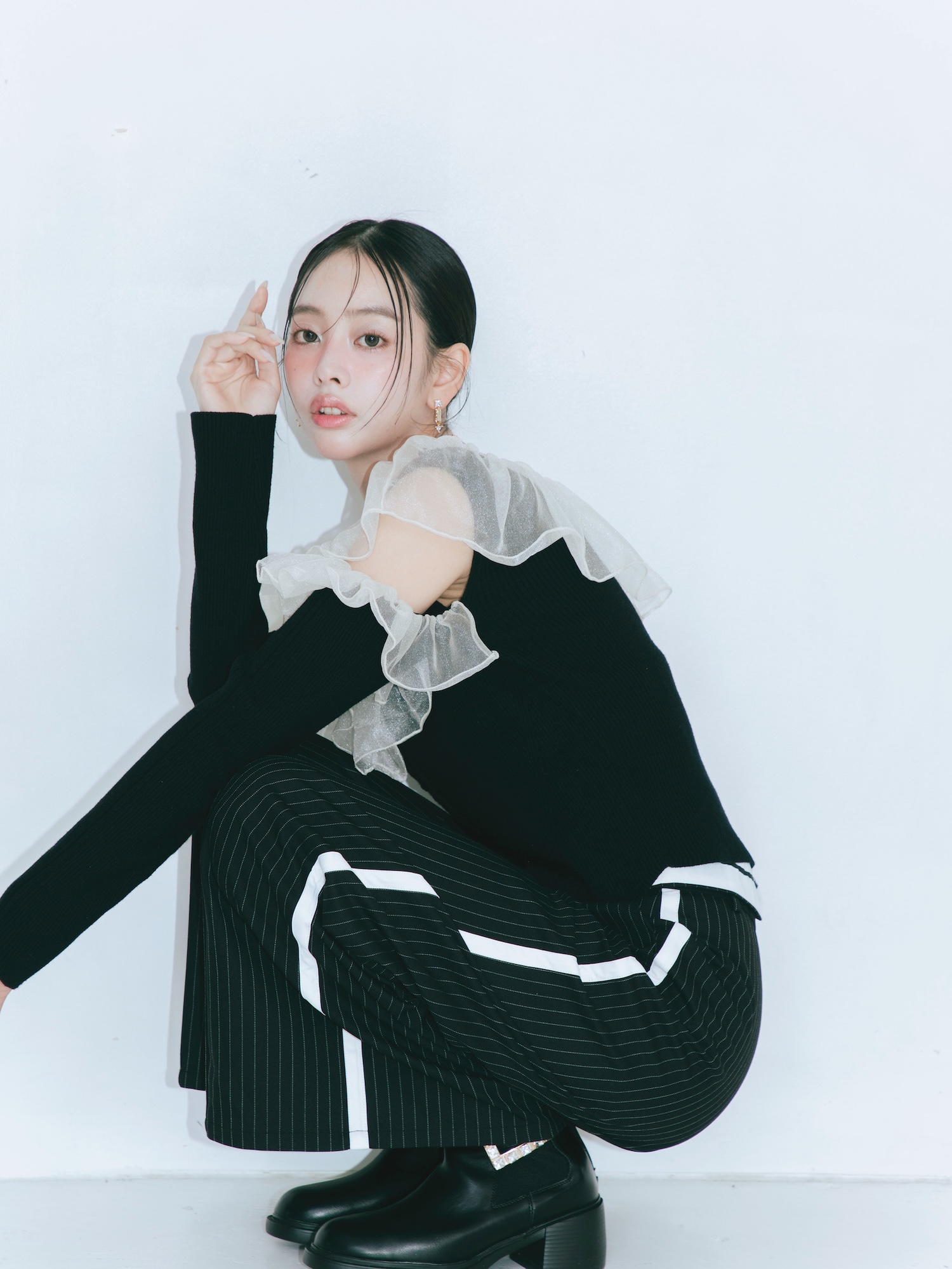 【JOUR by Crayme,】Flap Line Wide Pants