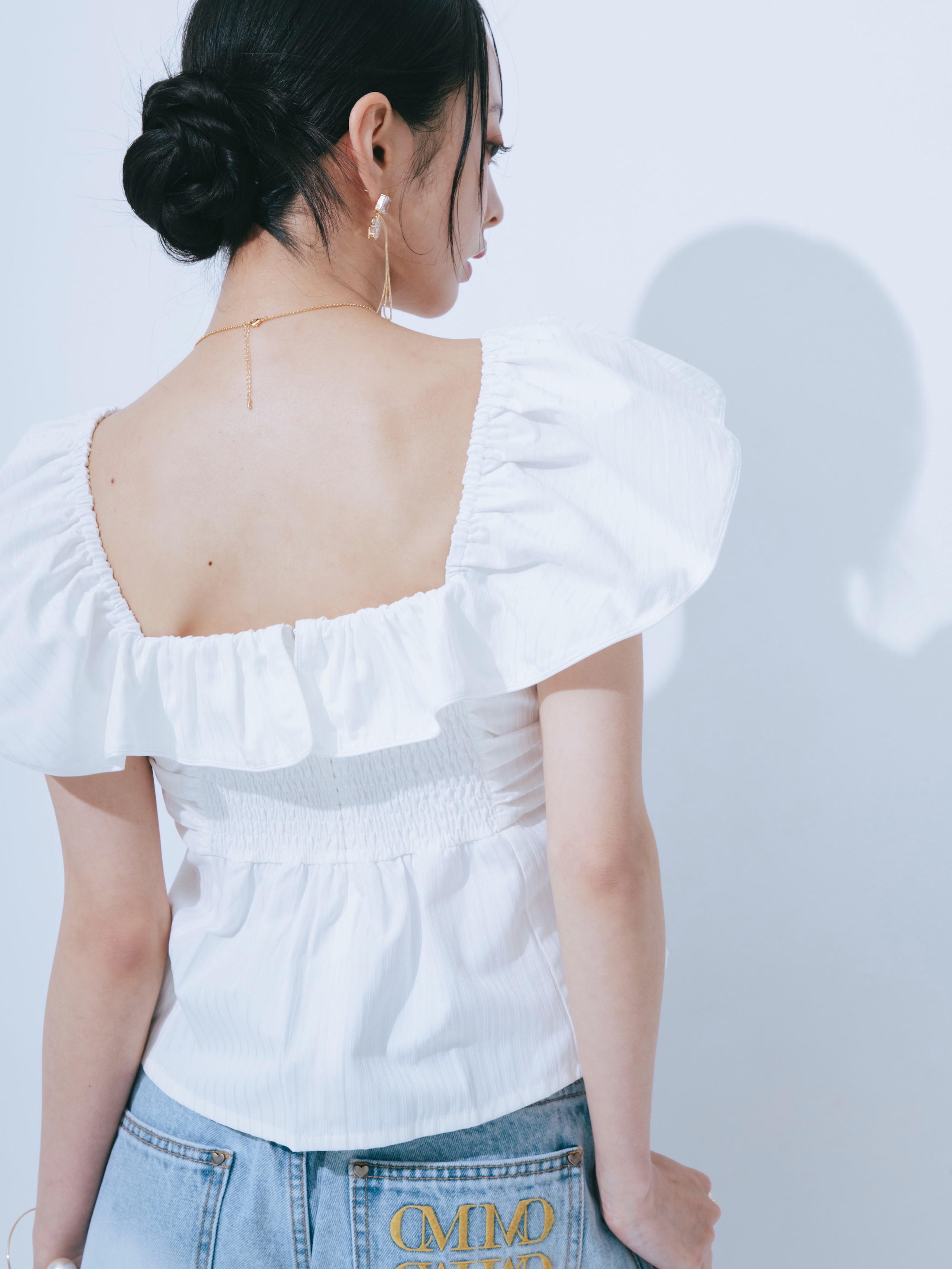 【JOUR by Crayme,】2way Frill Shirt Tops
