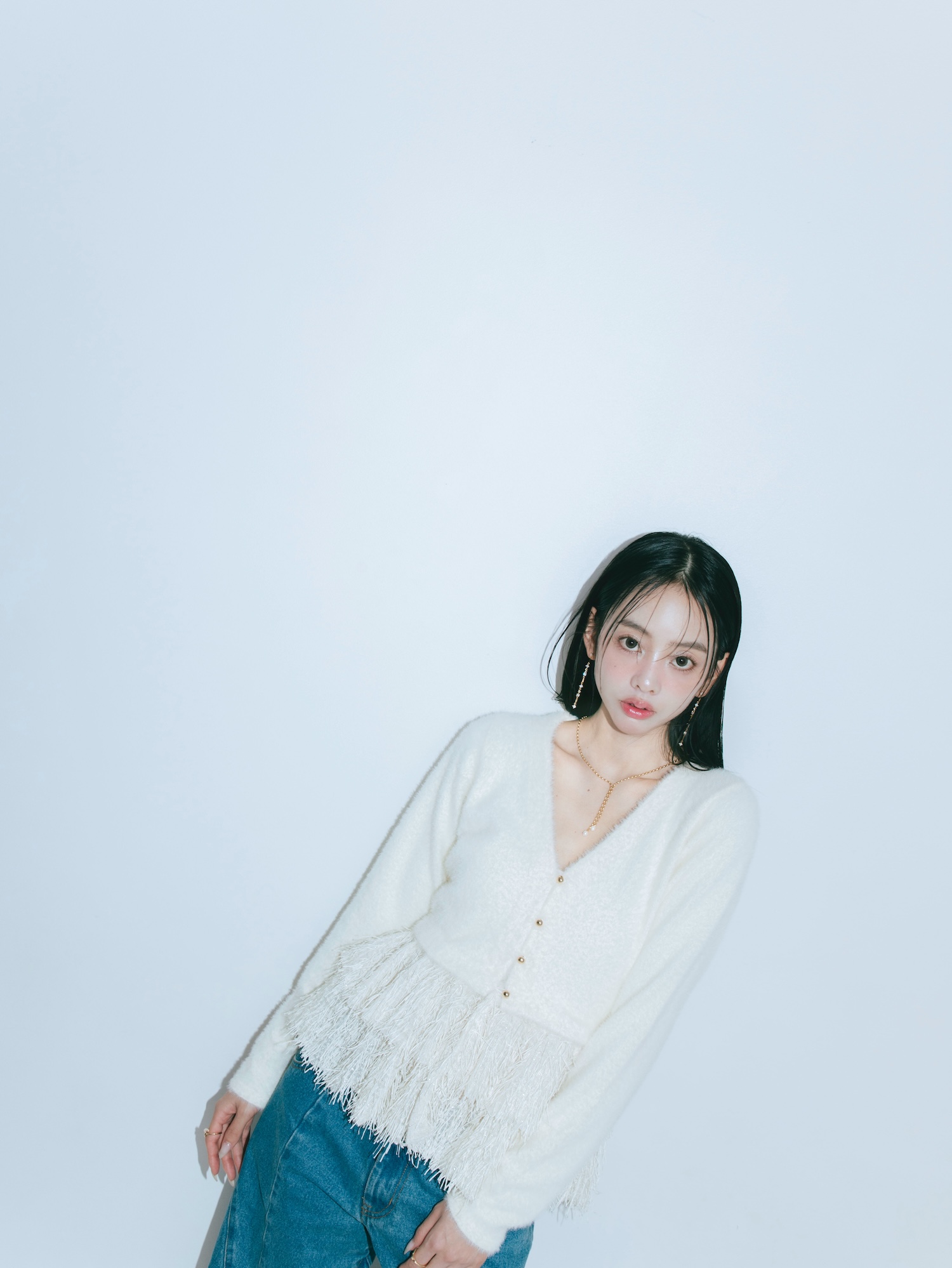 【JOUR by Crayme,】Fringe Peplum Cardigan