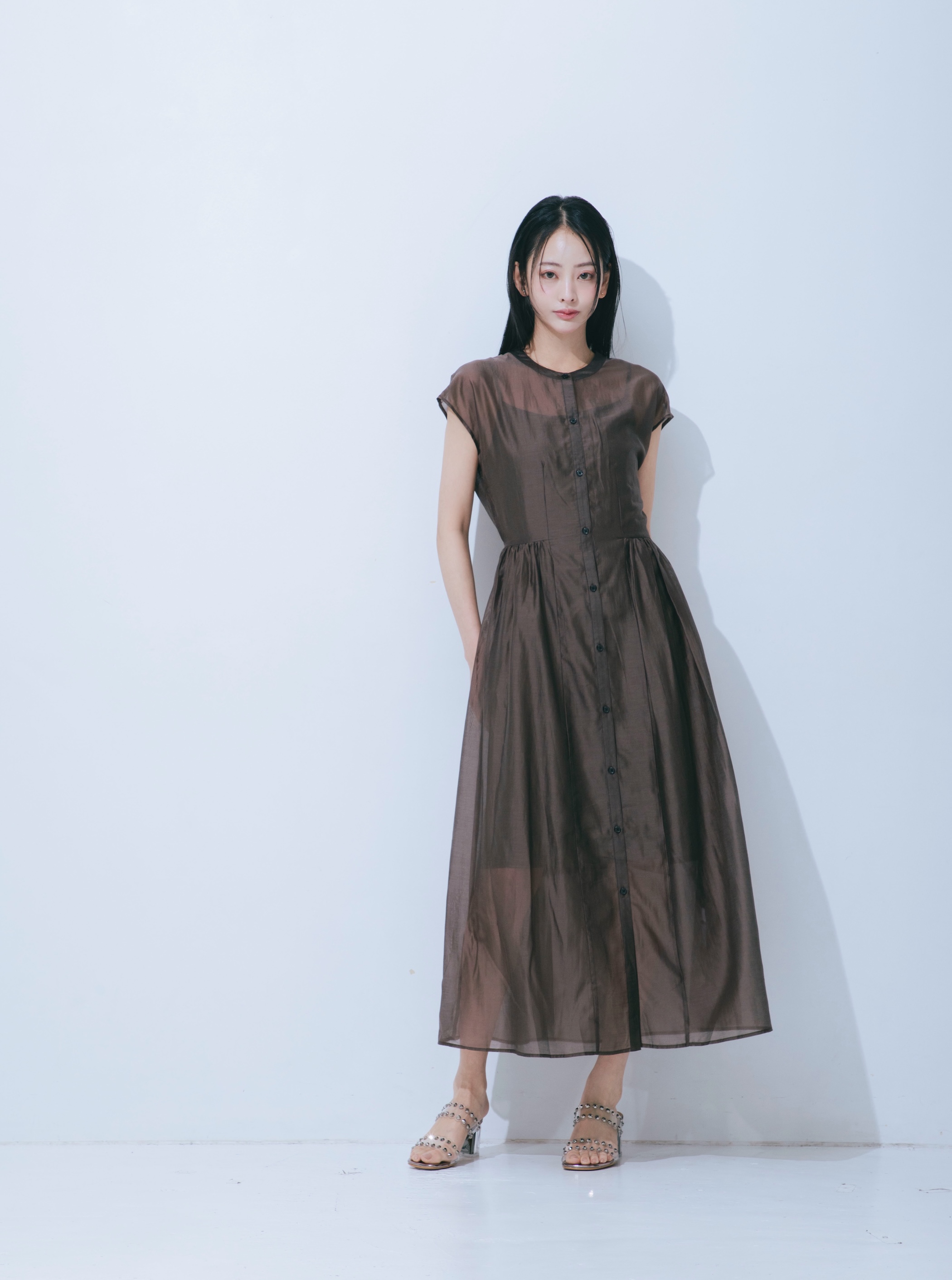 【JOUR by Crayme,】Airy Cool Sheer Dress