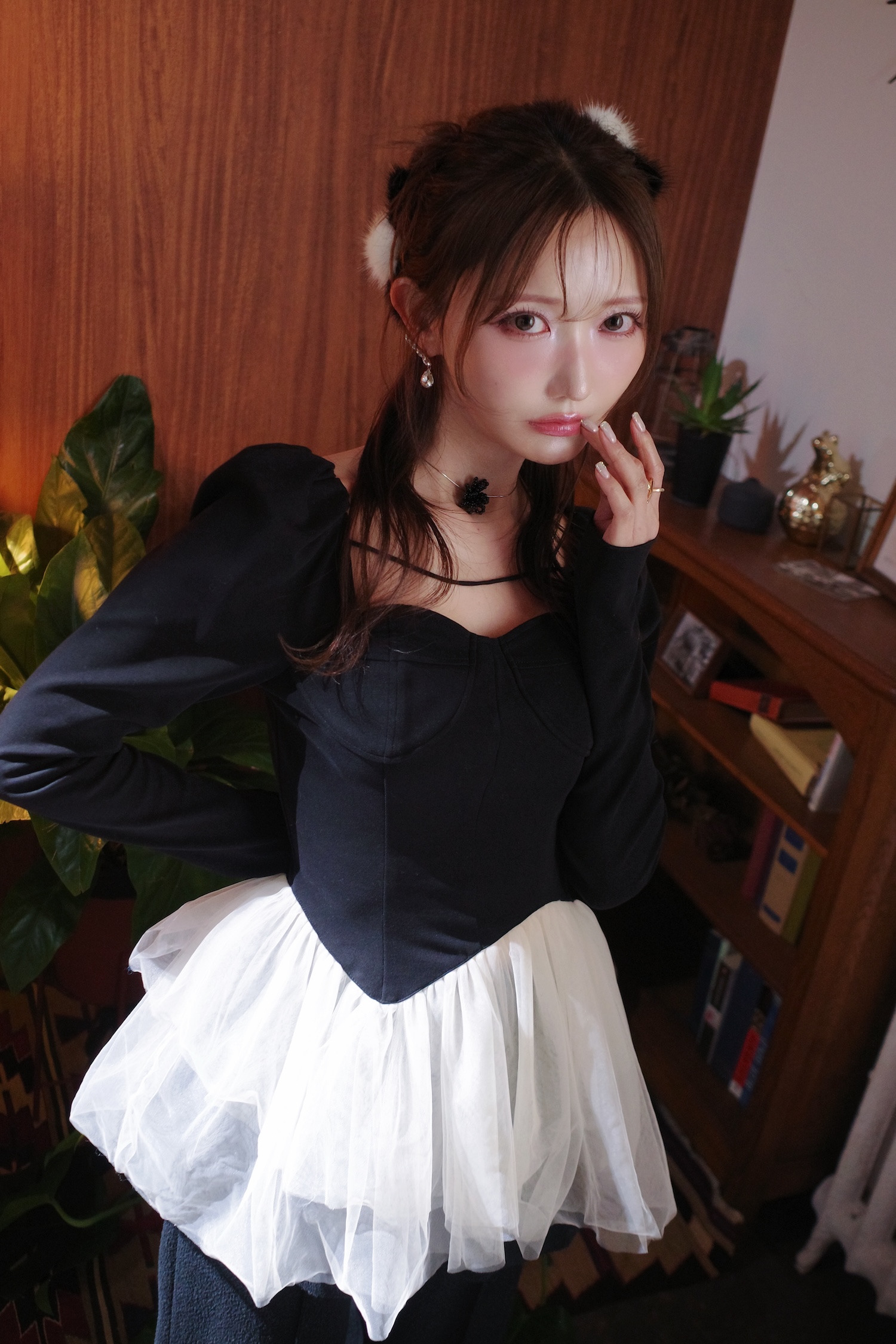 Peplum Tulle Bustier Tops