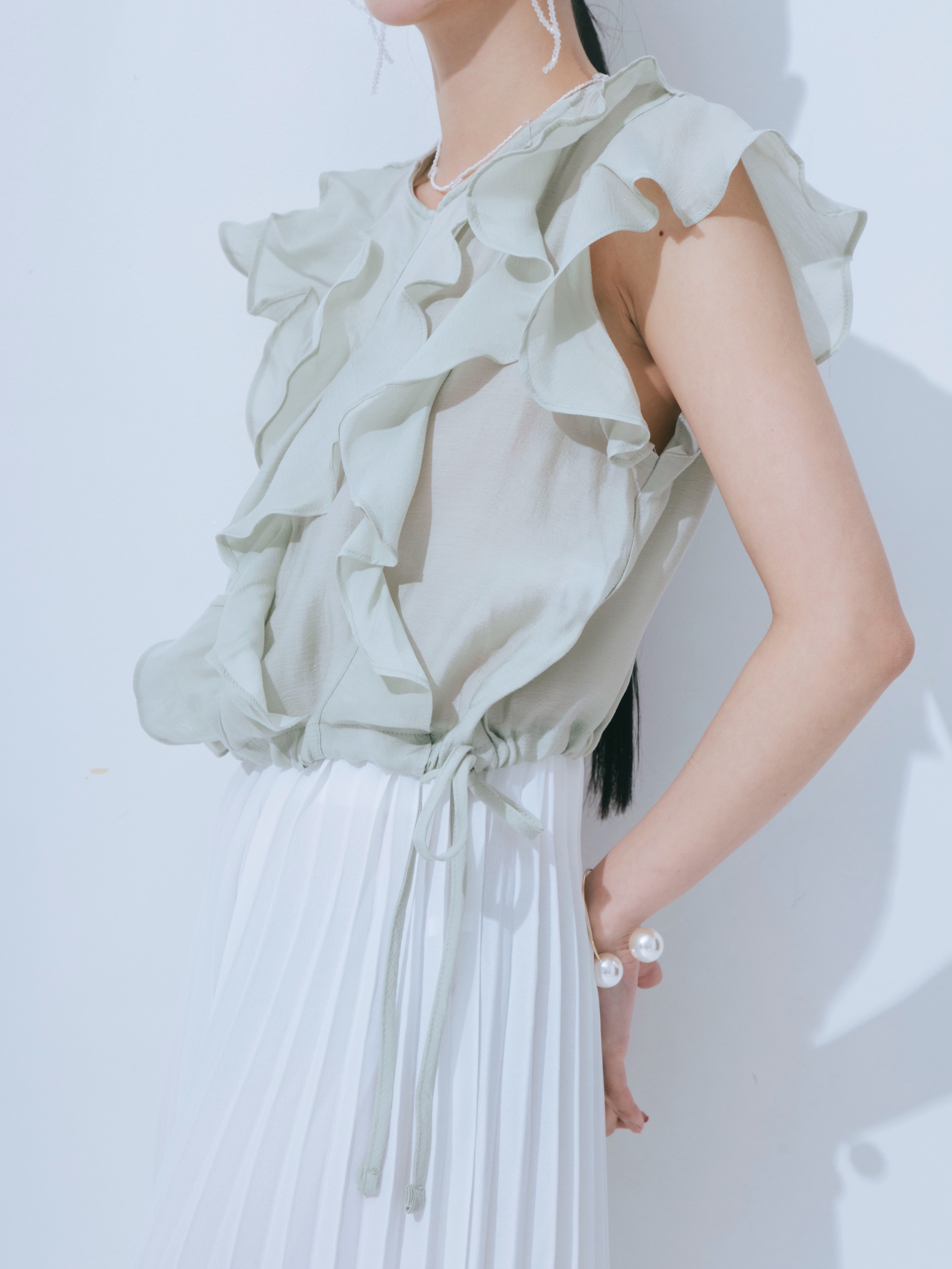 【JOUR by Crayme,】Ruffle Frill Tops