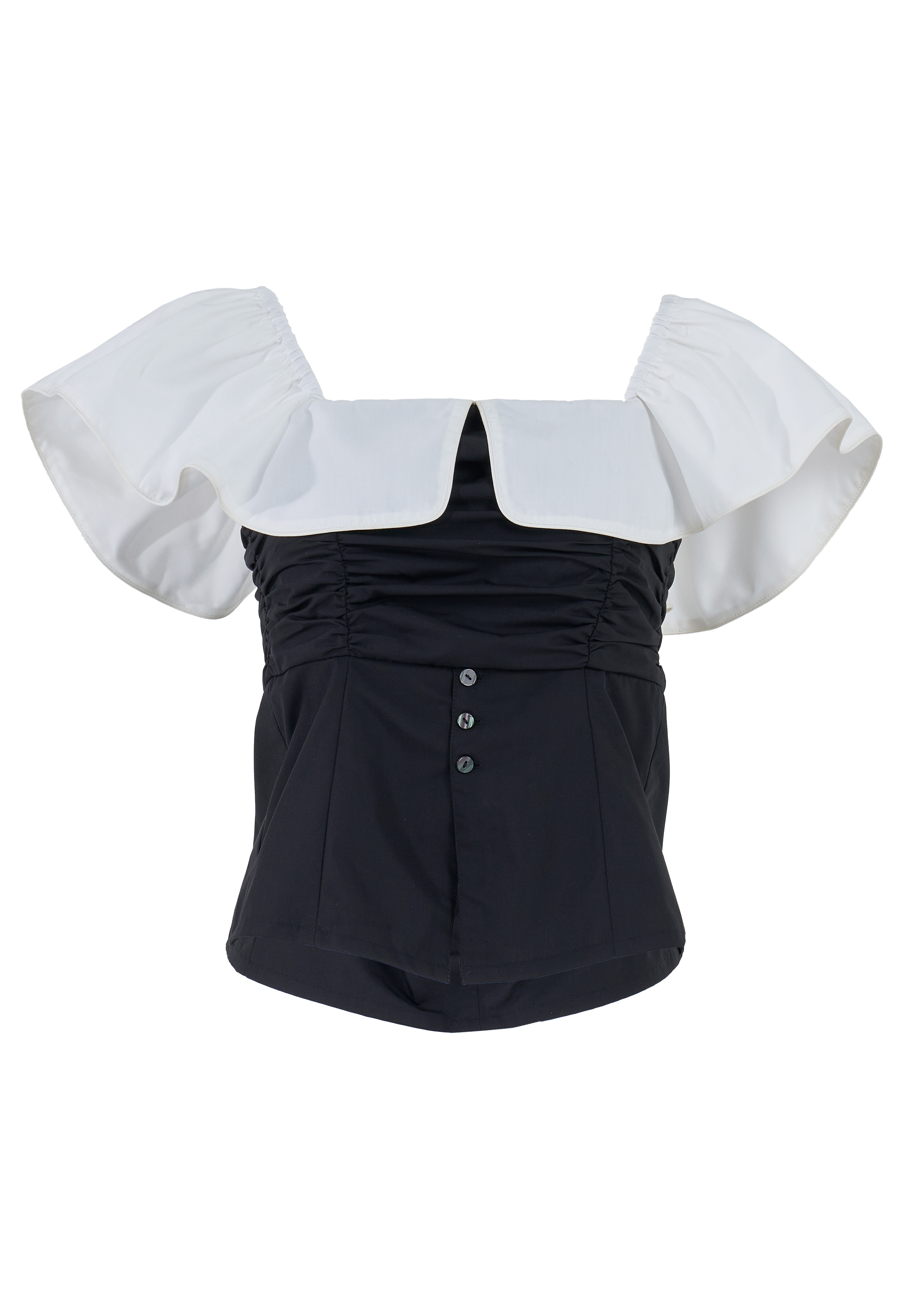 【JOUR by Crayme,】2way Frill Shirt Tops