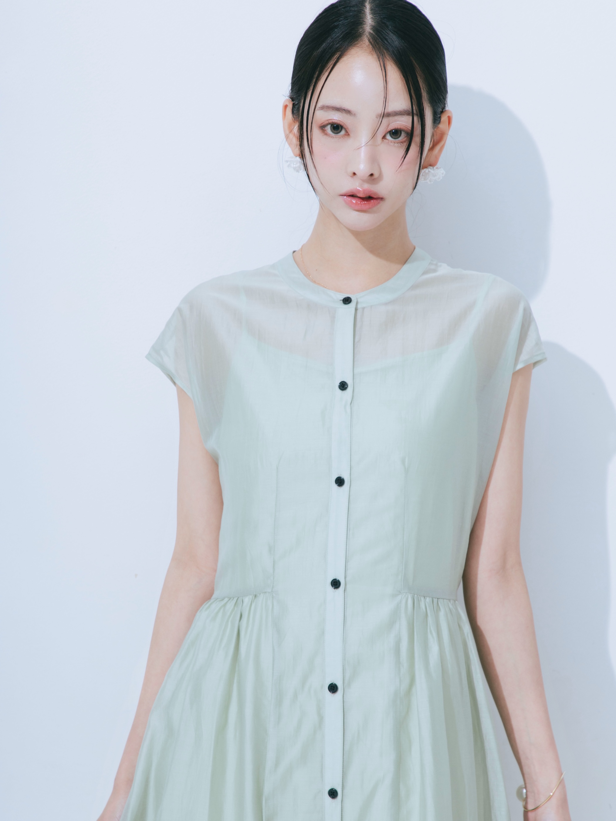 【JOUR by Crayme,】Airy Cool Sheer Dress
