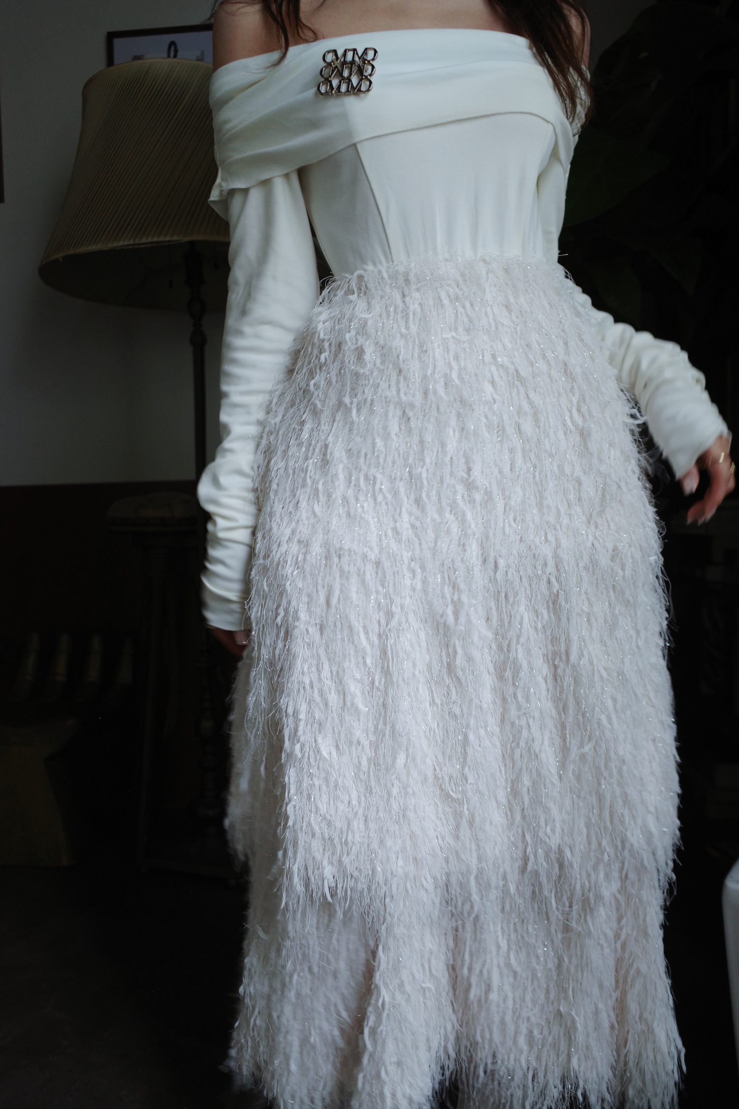 Volume Feather Dress