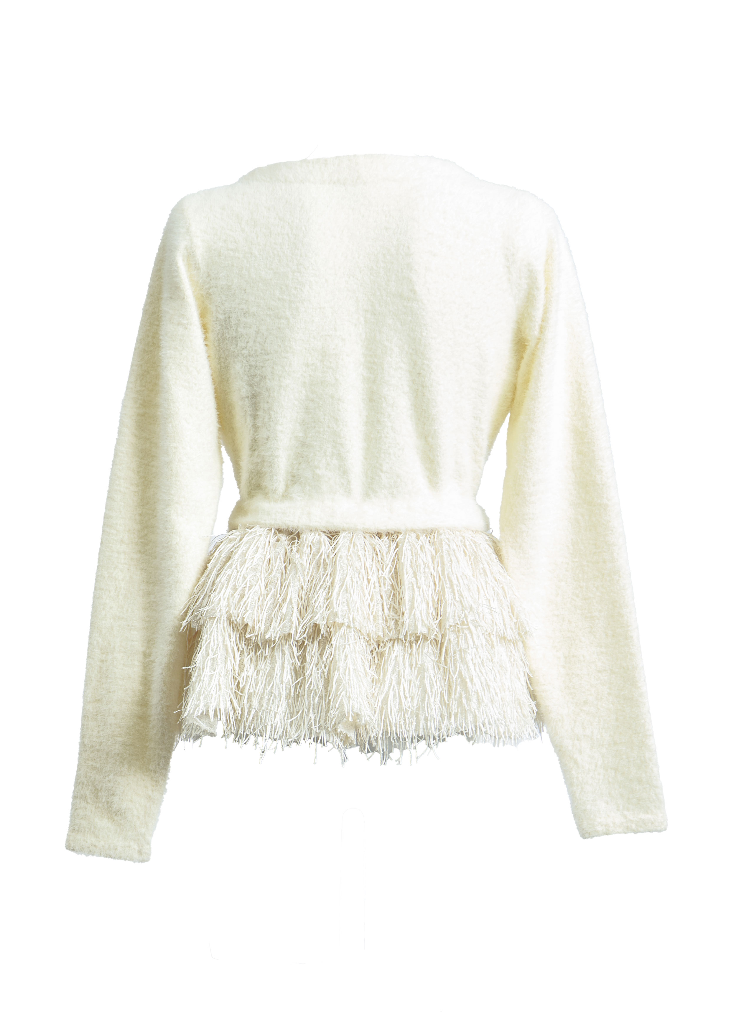 【JOUR by Crayme,】Fringe Peplum Cardigan