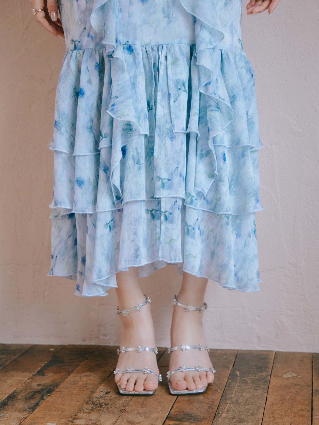 Watercolor Ruffle Dress