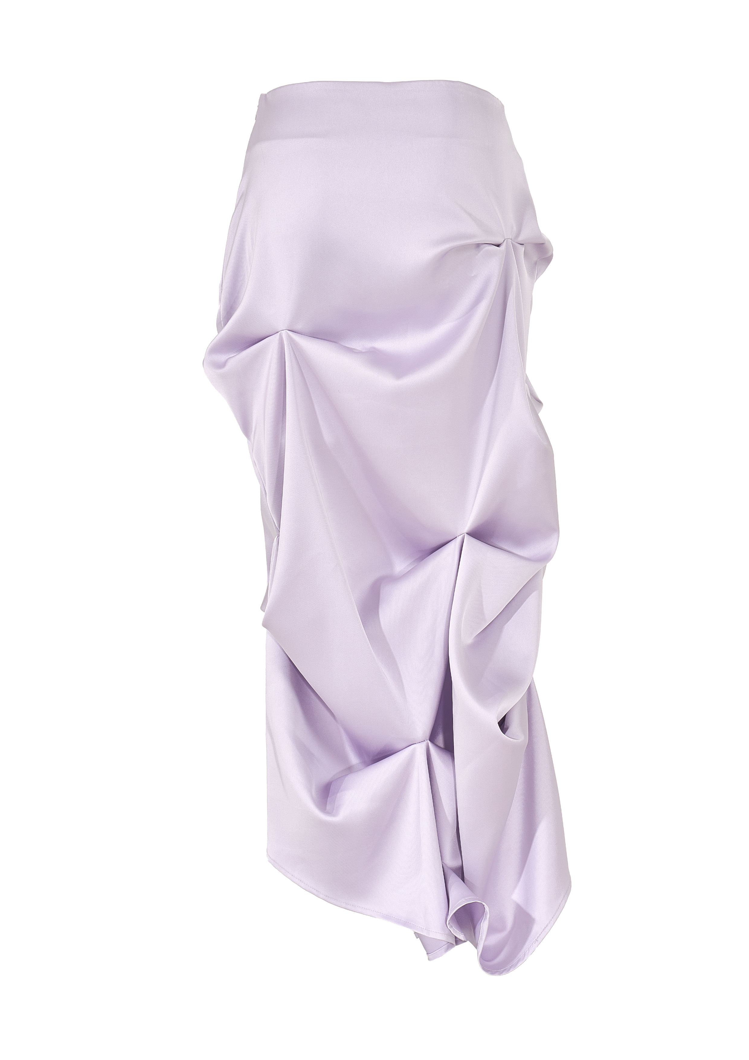 Pinch Satin Skirt