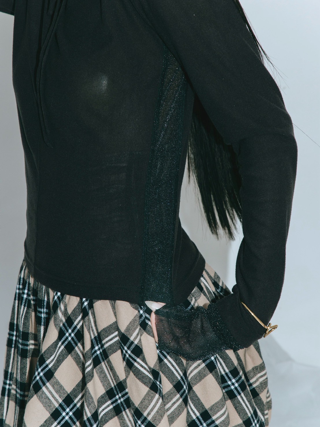 【JOUR by Crayme,】Mix Sheer Tops