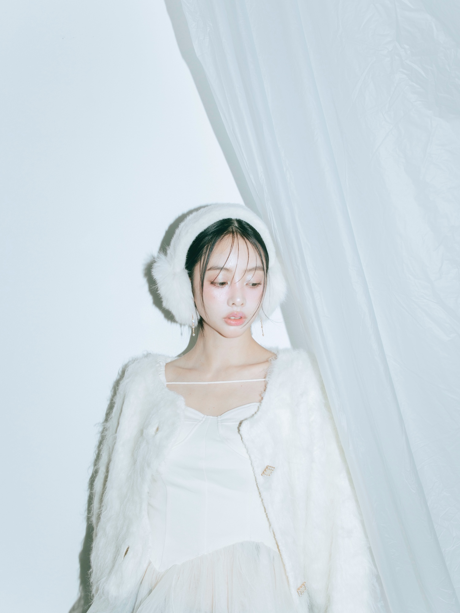 Scallop Shaggy Knit Cardigan