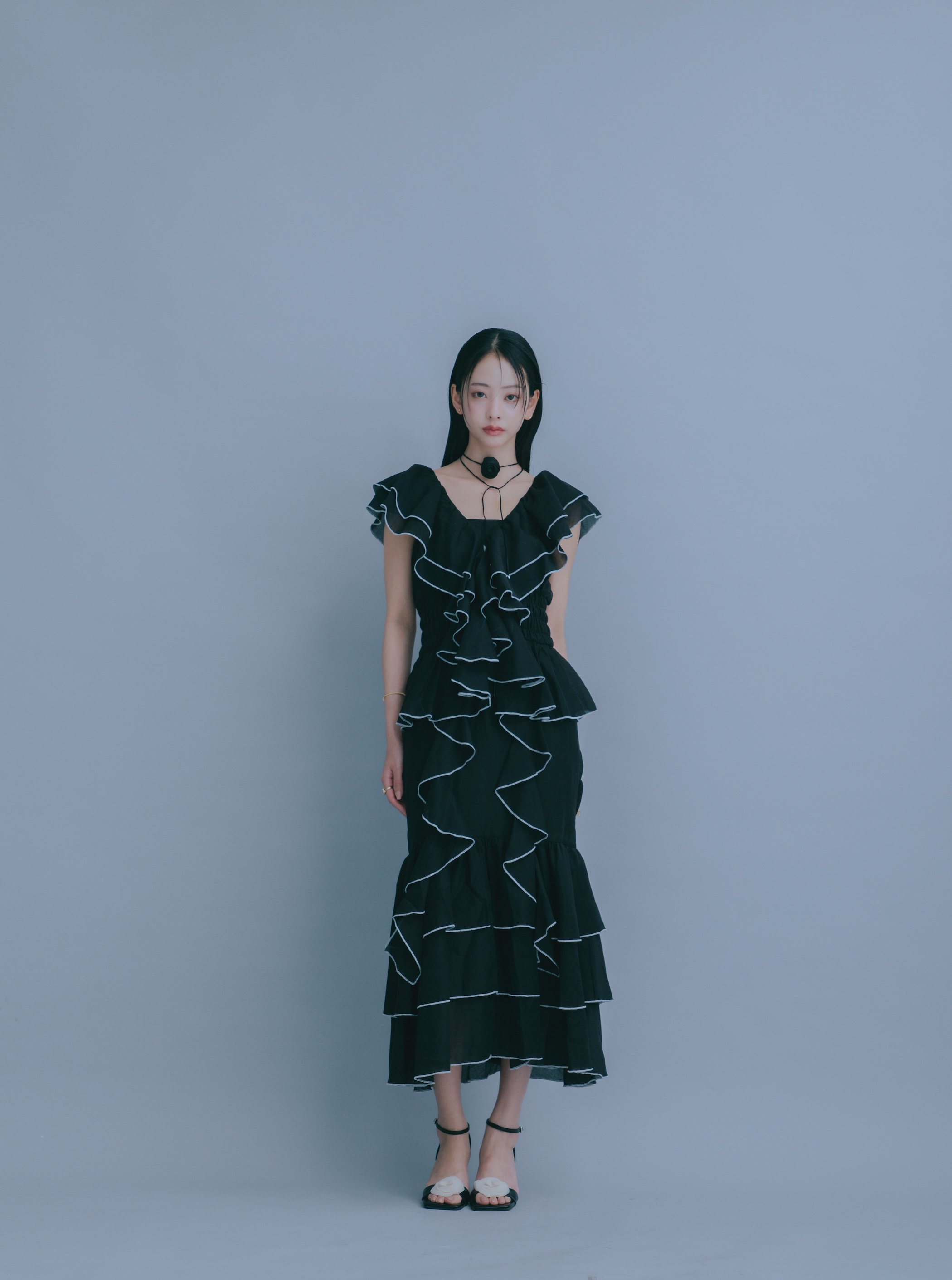 Watercolor Ruffle Dress