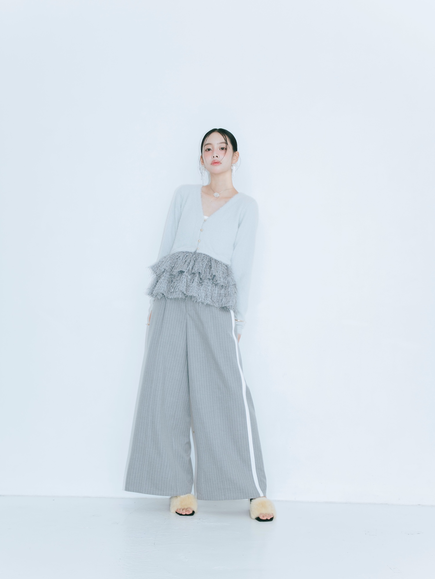 【JOUR by Crayme,】Flap Line Wide Pants
