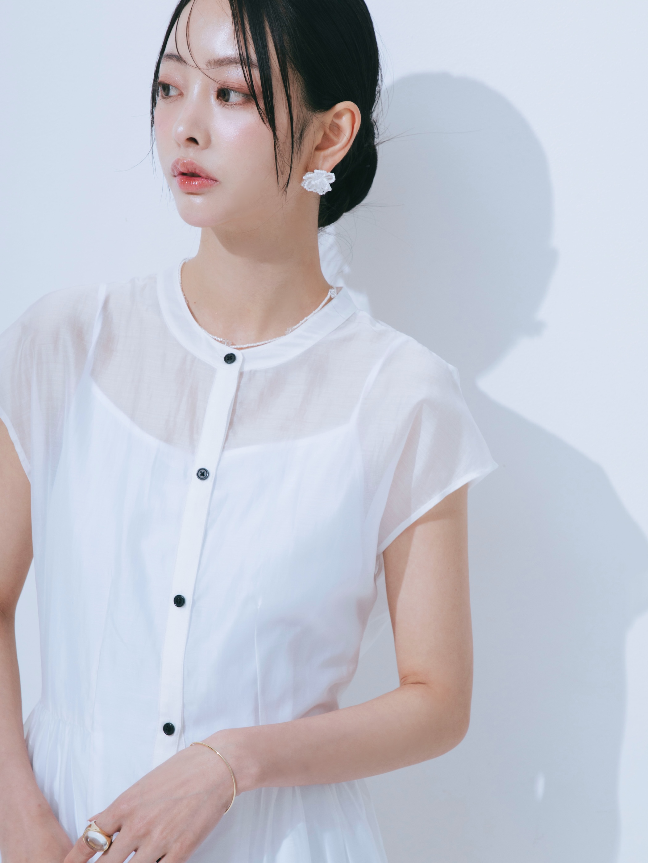 【JOUR by Crayme,】Airy Cool Sheer Dress