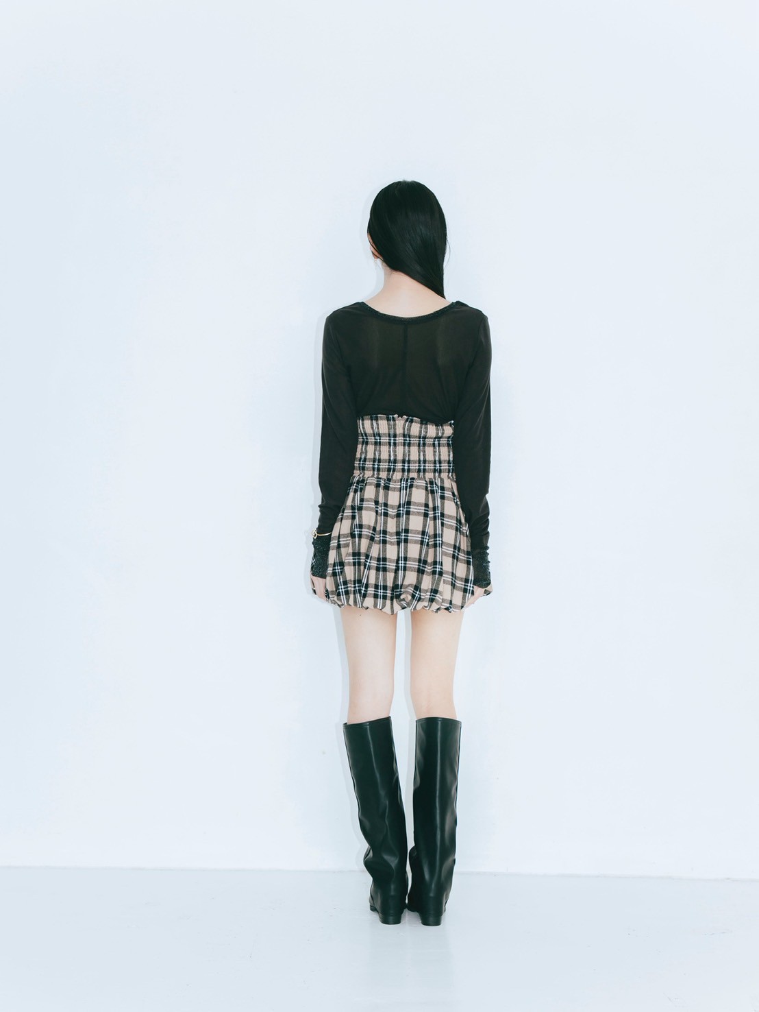 【JOUR by Crayme,】Mix Sheer Tops