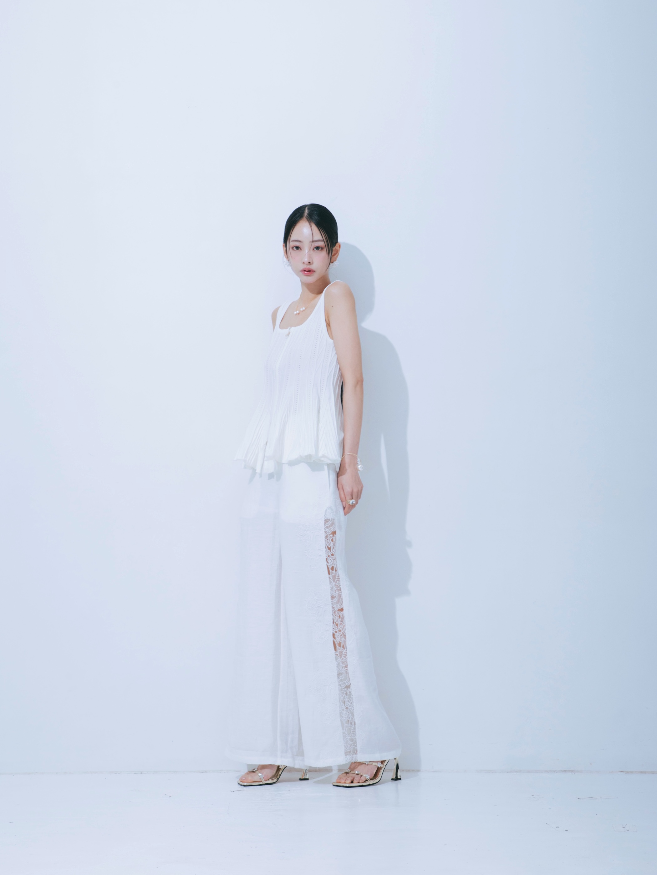 【JOUR by Crayme,】Emboss Peplum Knit