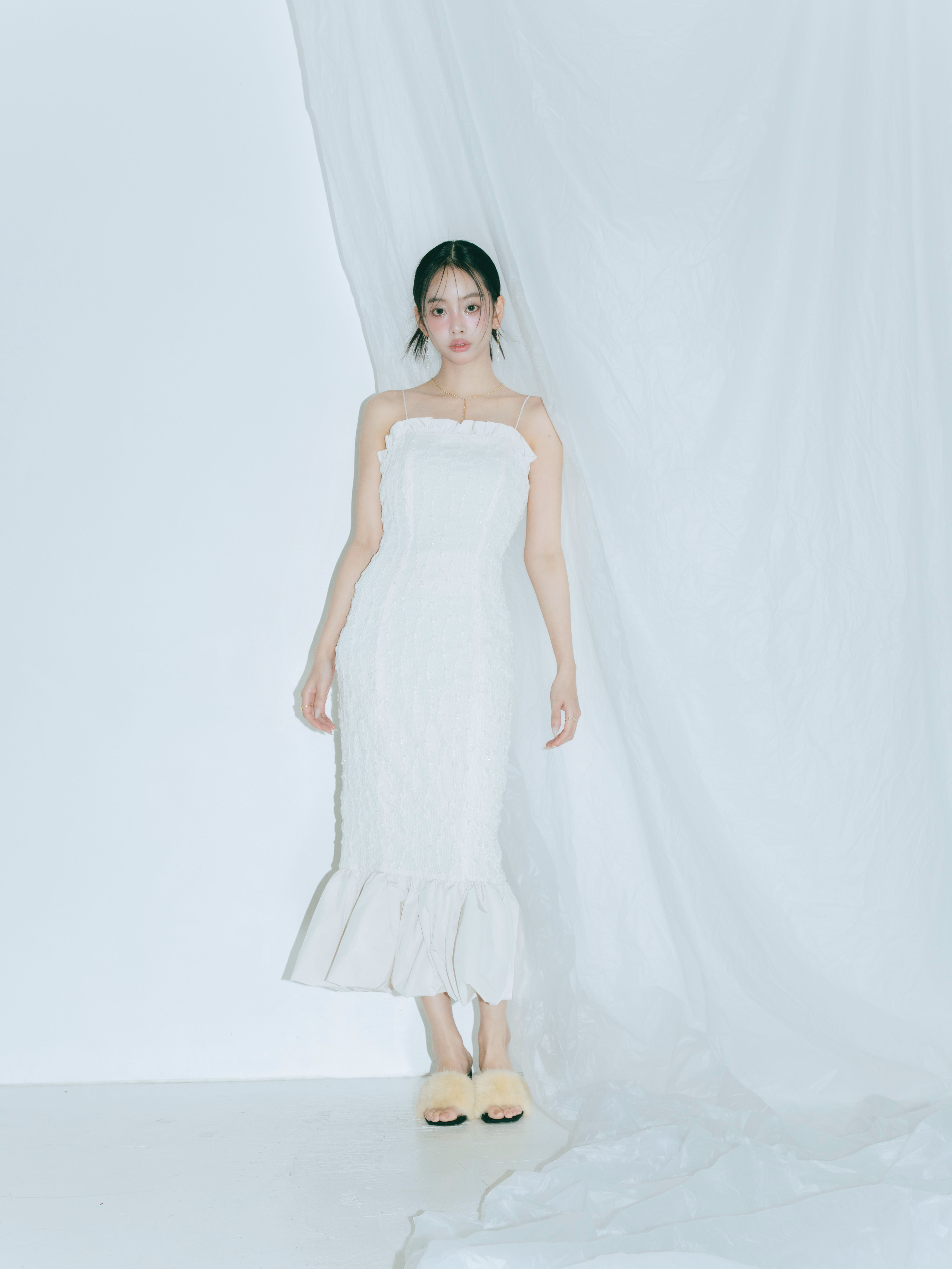 Whip Frill Fringe Dress Set