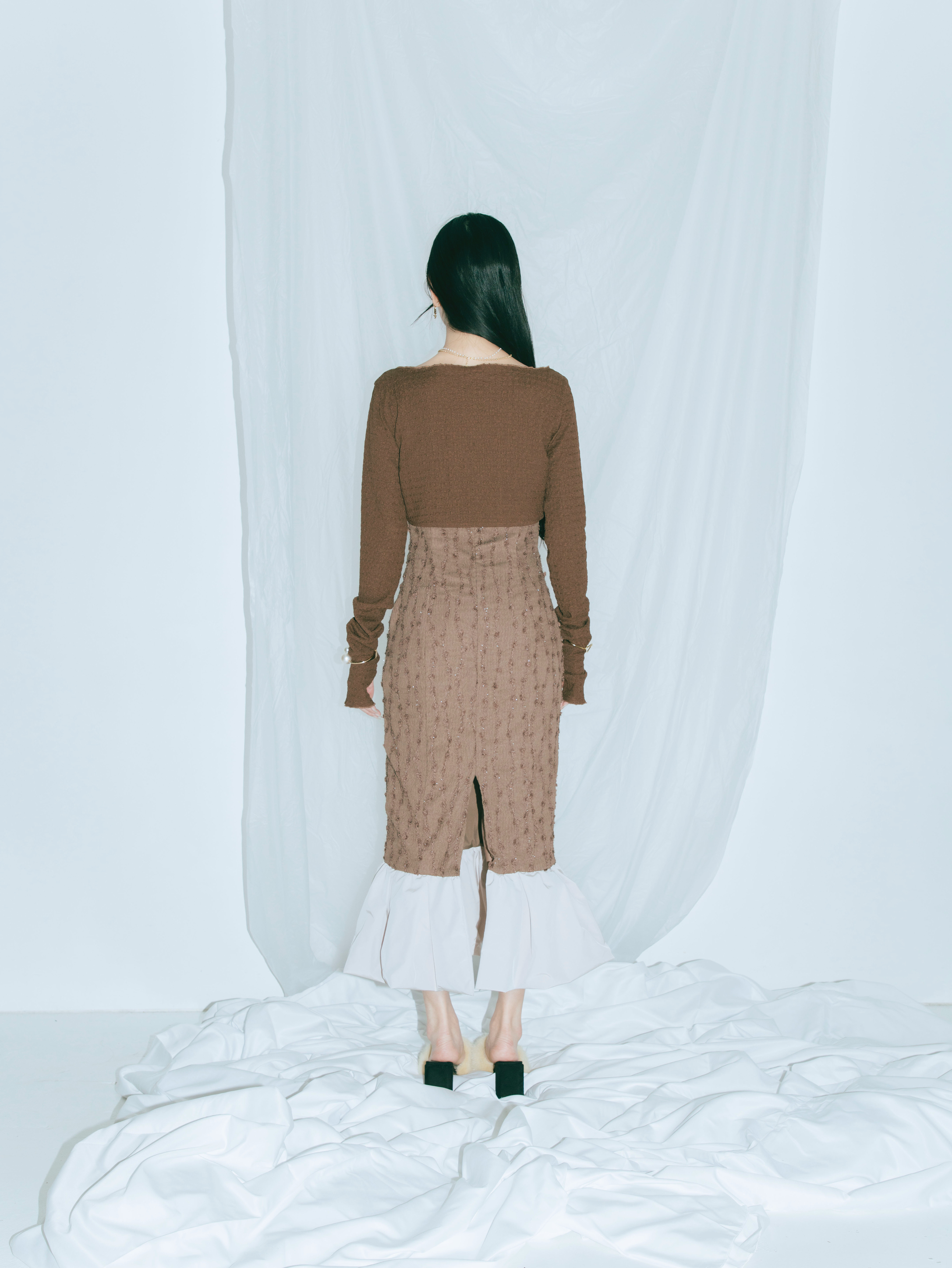 Whip Frill Fringe Dress Set