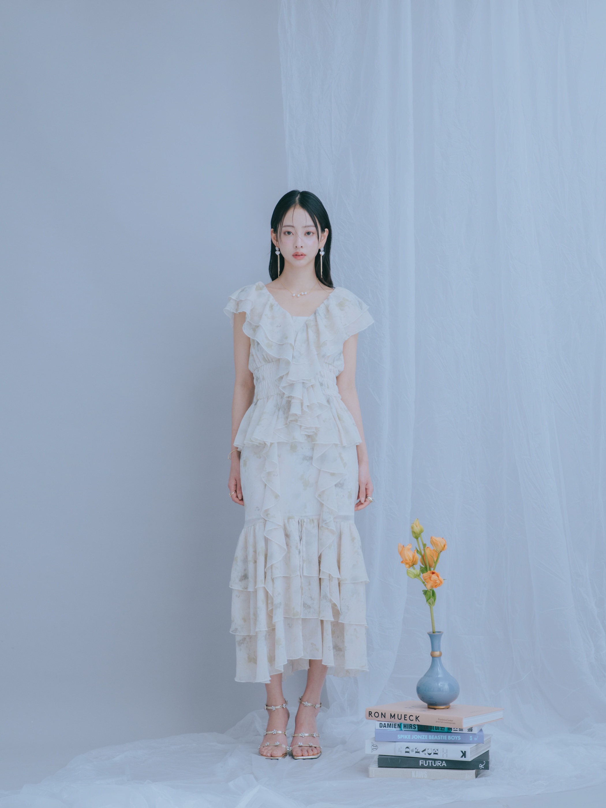 Watercolor Ruffle Dress