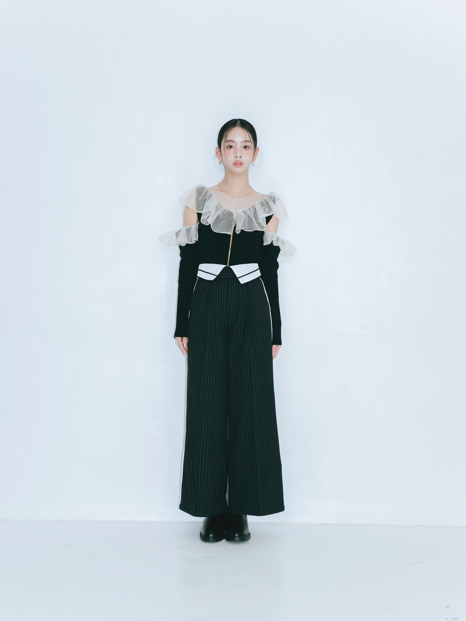 【JOUR by Crayme,】Flap Line Wide Pants