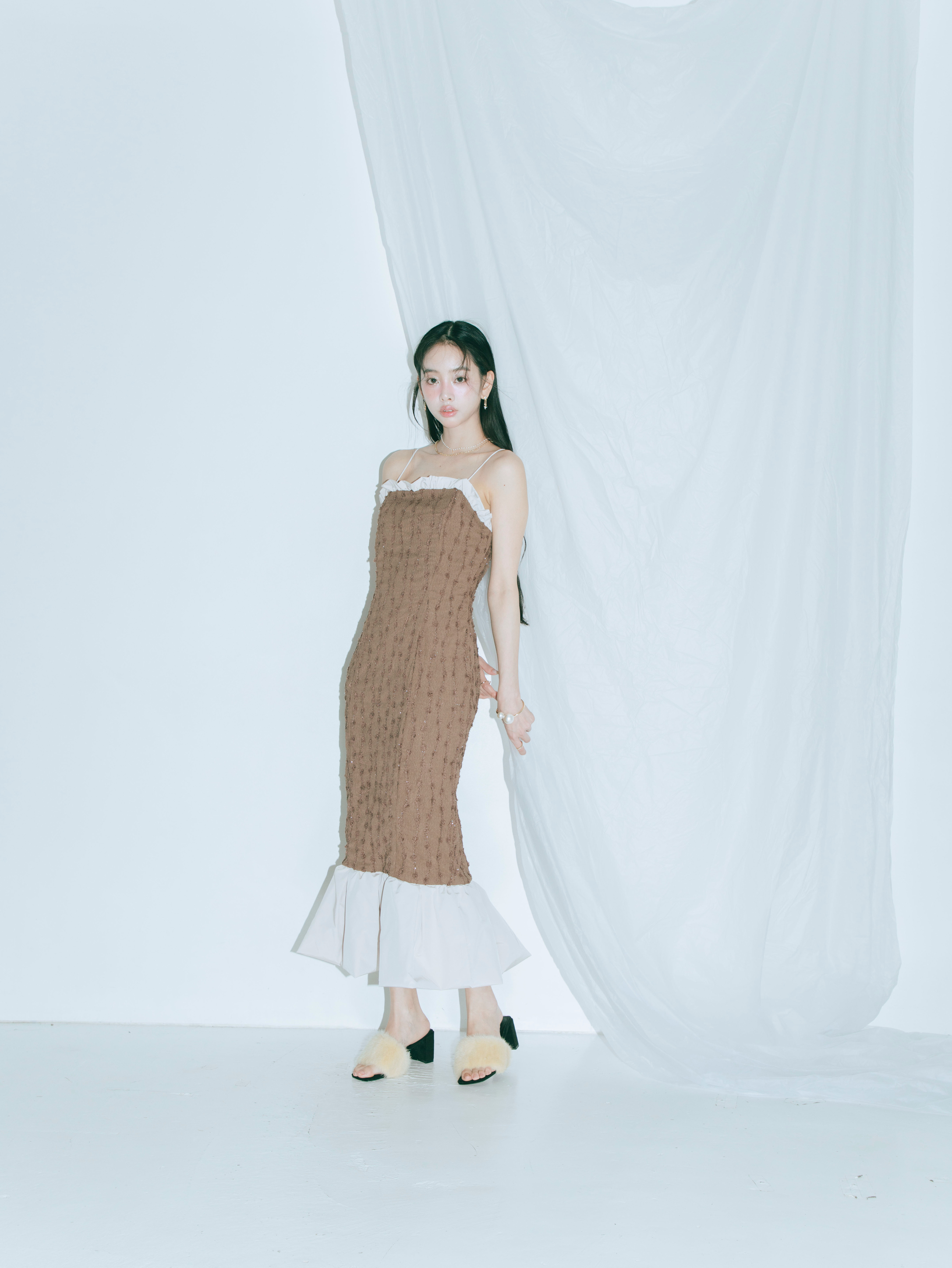 Whip Frill Fringe Dress Set