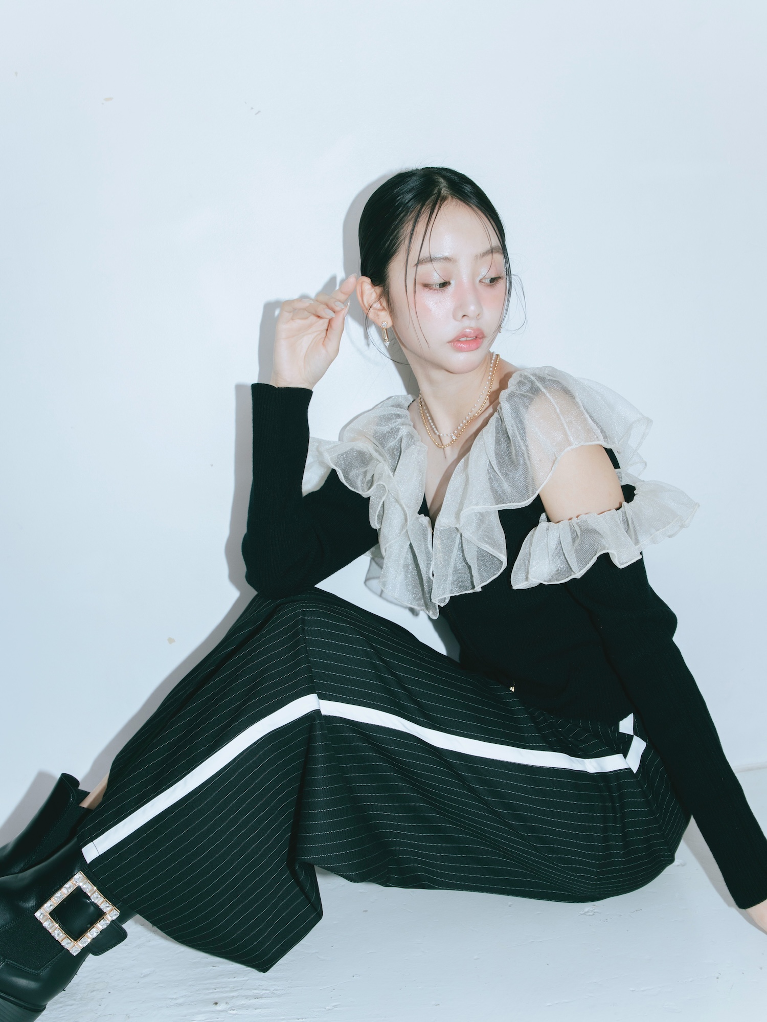 【JOUR by Crayme,】Fairy Frill Knit