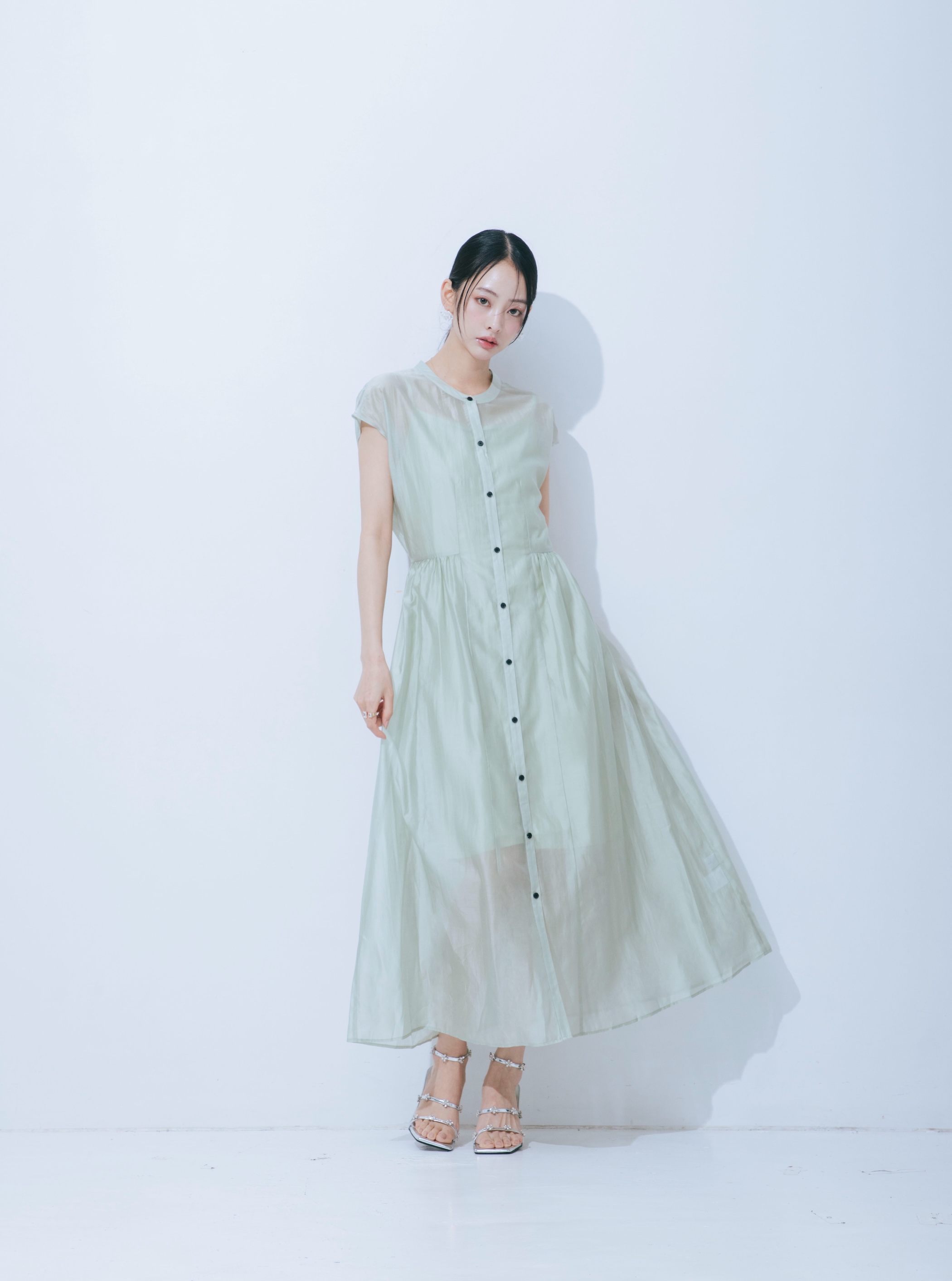 【JOUR by Crayme,】Airy Cool Sheer Dress