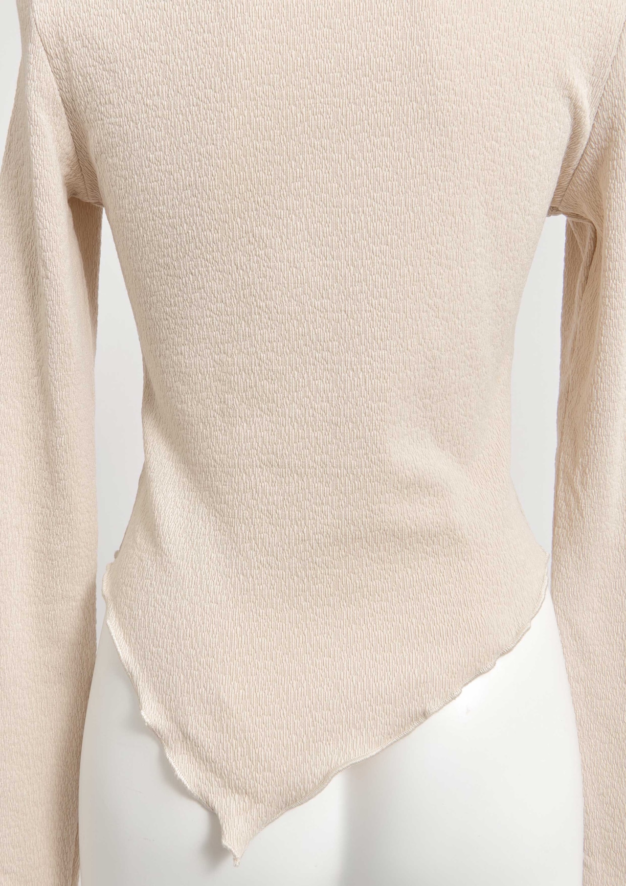 Asymmetry Hem Line Logo Tops