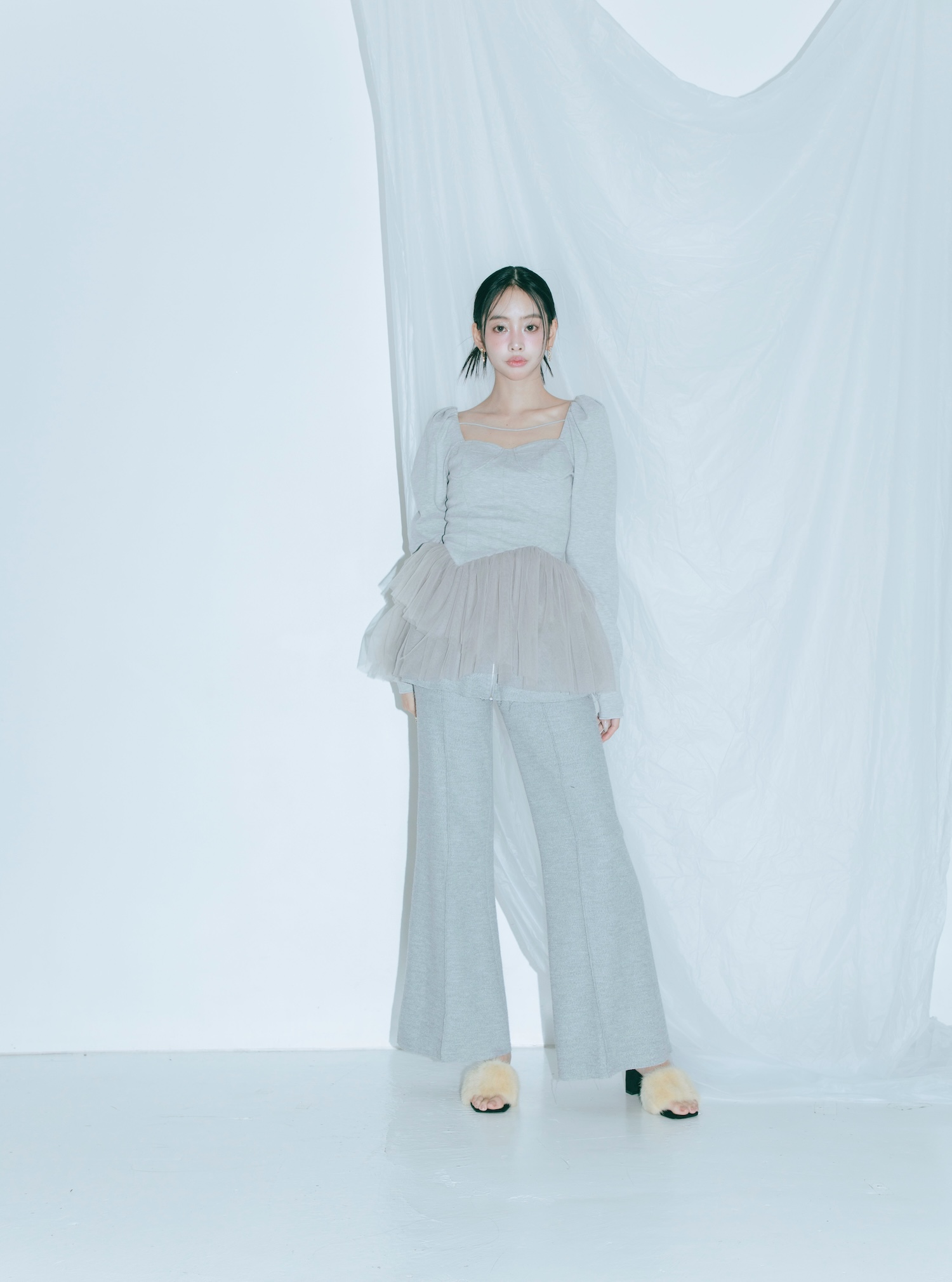 2way Skirt Layered Pants